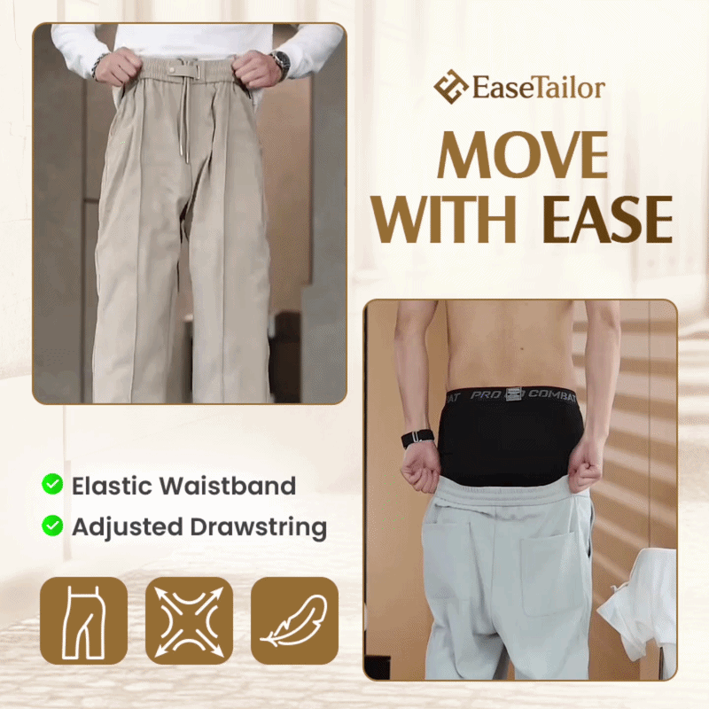 Flexible Straight Fit Smart Comfort Pants