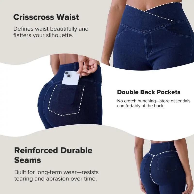 Women's High-Waisted Flared Jeans