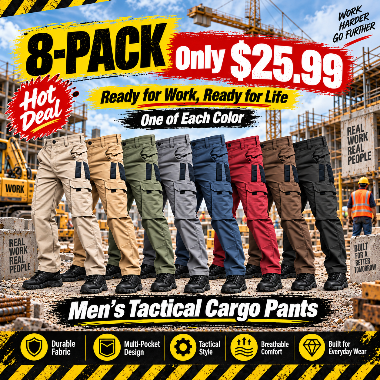 Men's Multi-Pocket Outdoor Tactical Cargo Pants