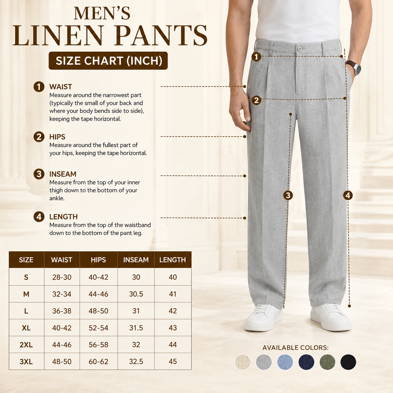 Flexible Straight Fit Smart Comfort Pants