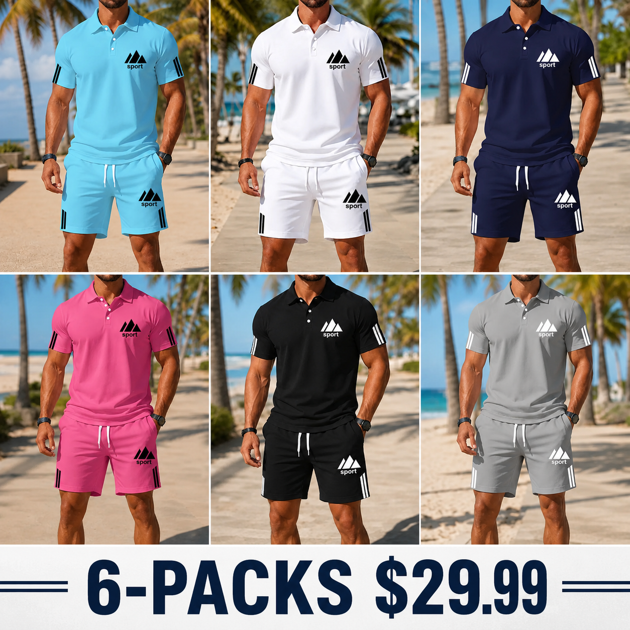 ⏰ Final Day: 50% Off! 🔥 Men's Summer Polo Shirt & Shorts Set