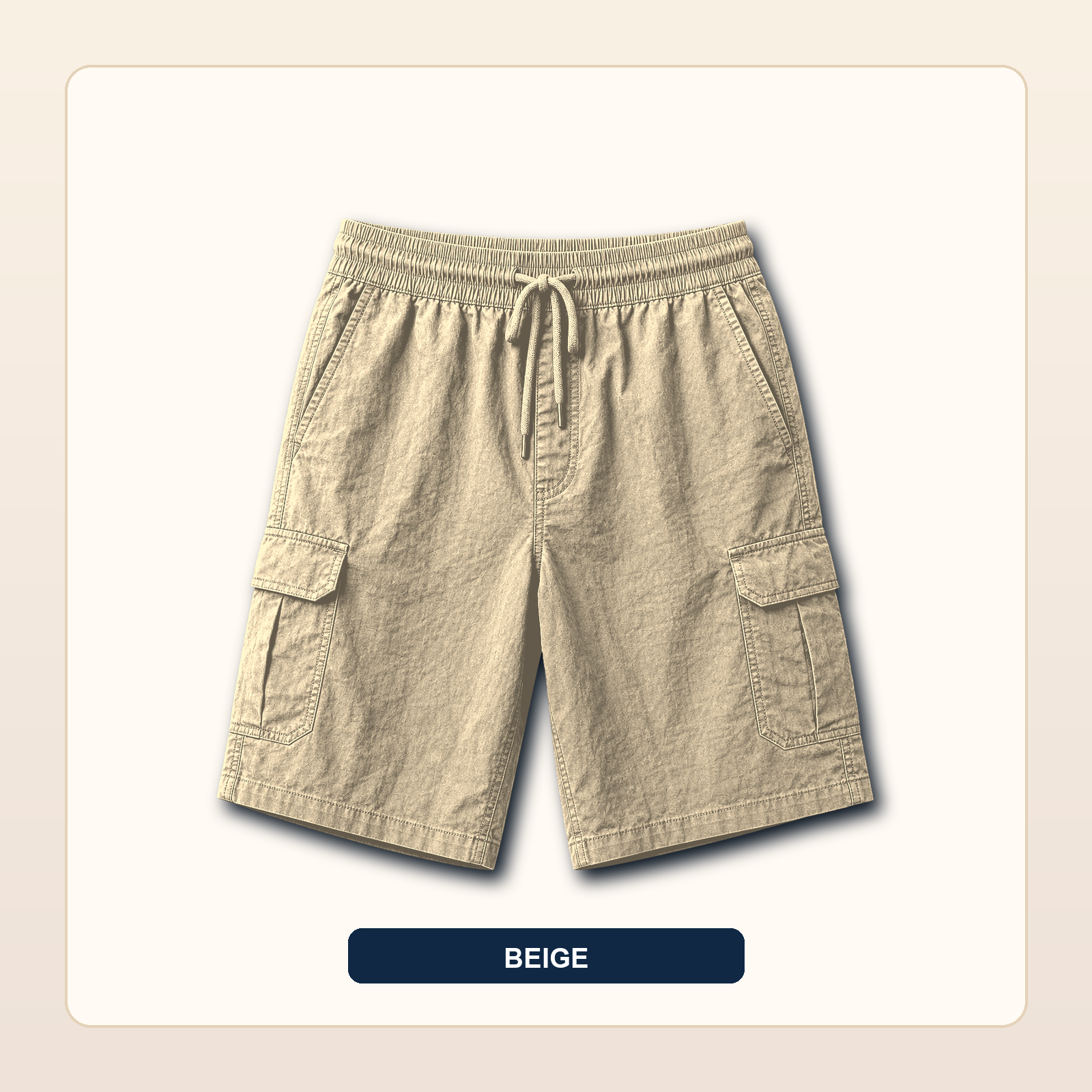 Men's Lightweight Drawstring Cargo Shorts