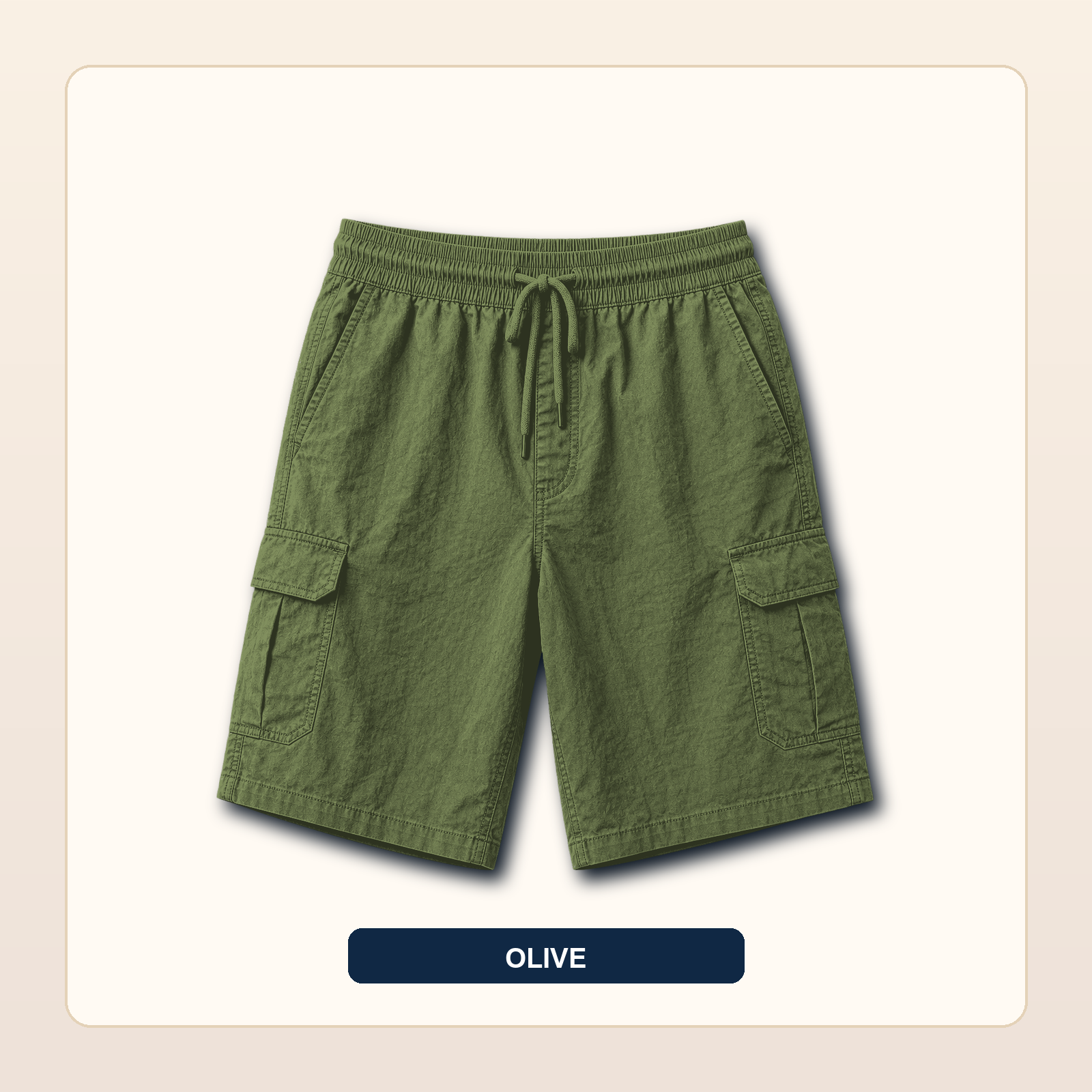 Men's Lightweight Drawstring Cargo Shorts