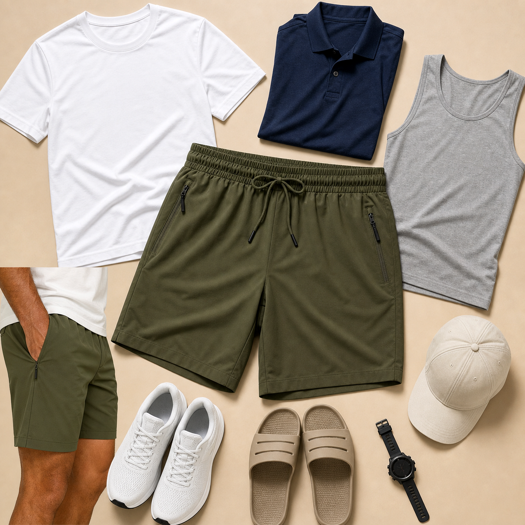 Outfit pairing ideas for athletic shorts
