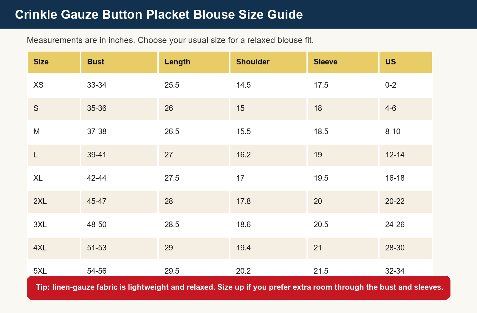 Women's Linen-Gauze Button Placket Collared Blouses