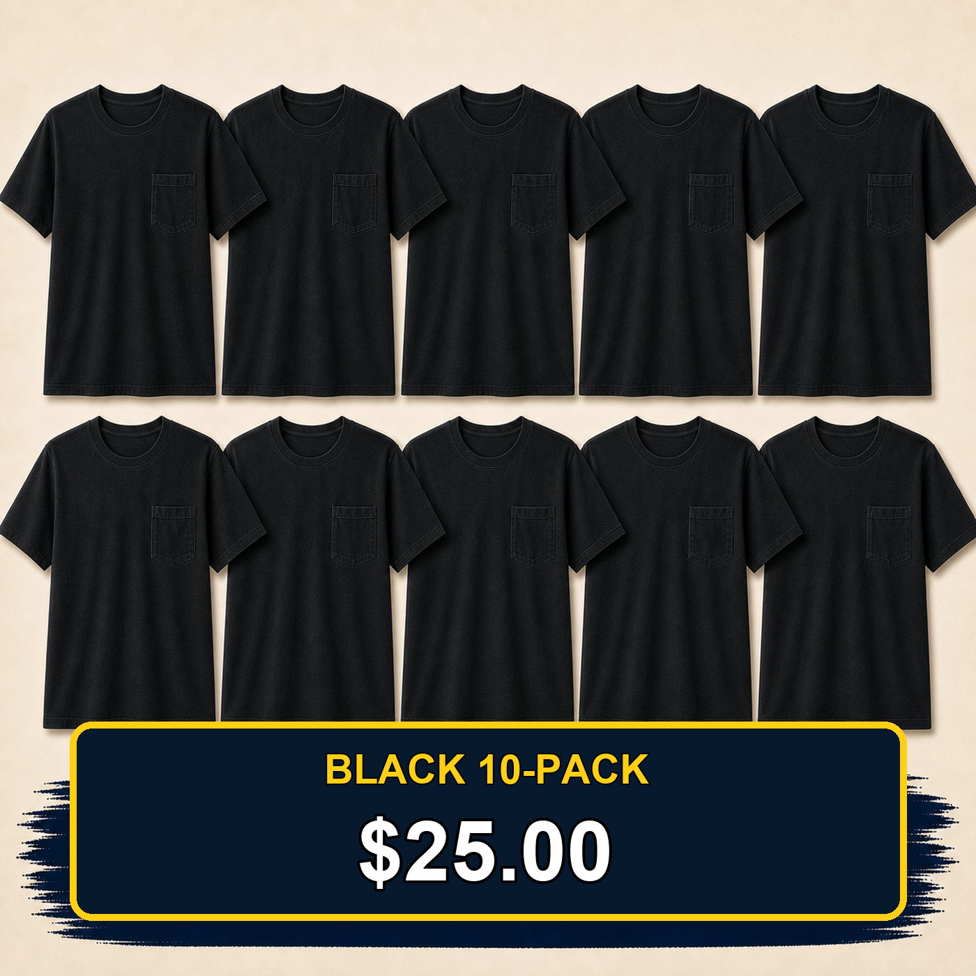 Men's Big & Tall Garment-Dyed Pocket T-Shirt Multi-Pack