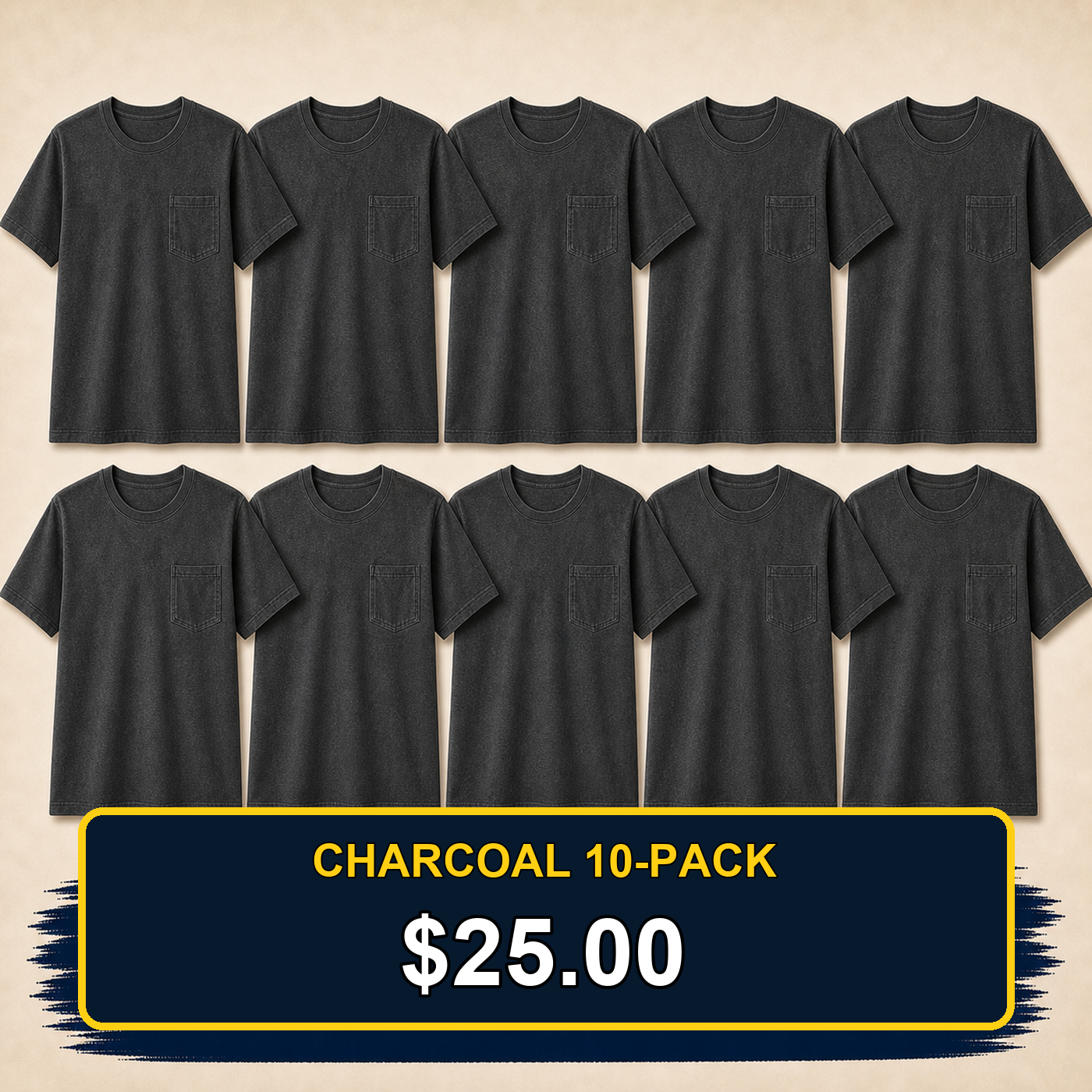 Men's Big & Tall Garment-Dyed Pocket T-Shirt Multi-Pack