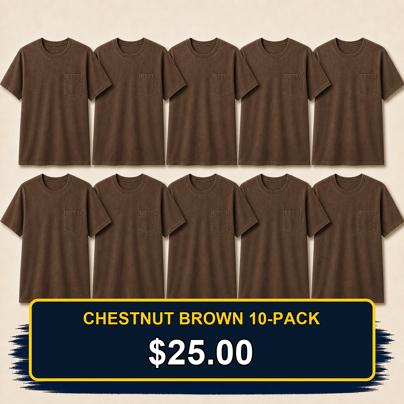 Men's Big & Tall Garment-Dyed Pocket T-Shirt Multi-Pack
