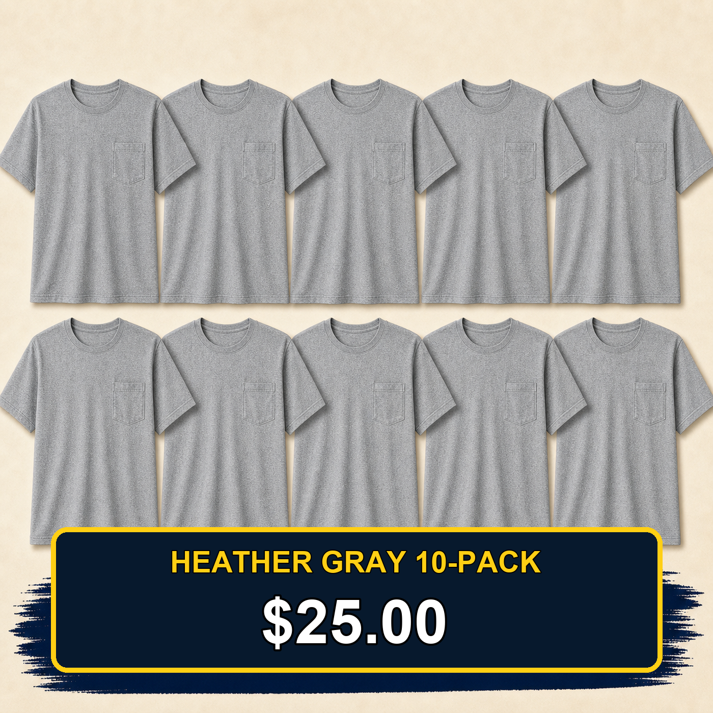 Men's Big & Tall Garment-Dyed Pocket T-Shirt Multi-Pack