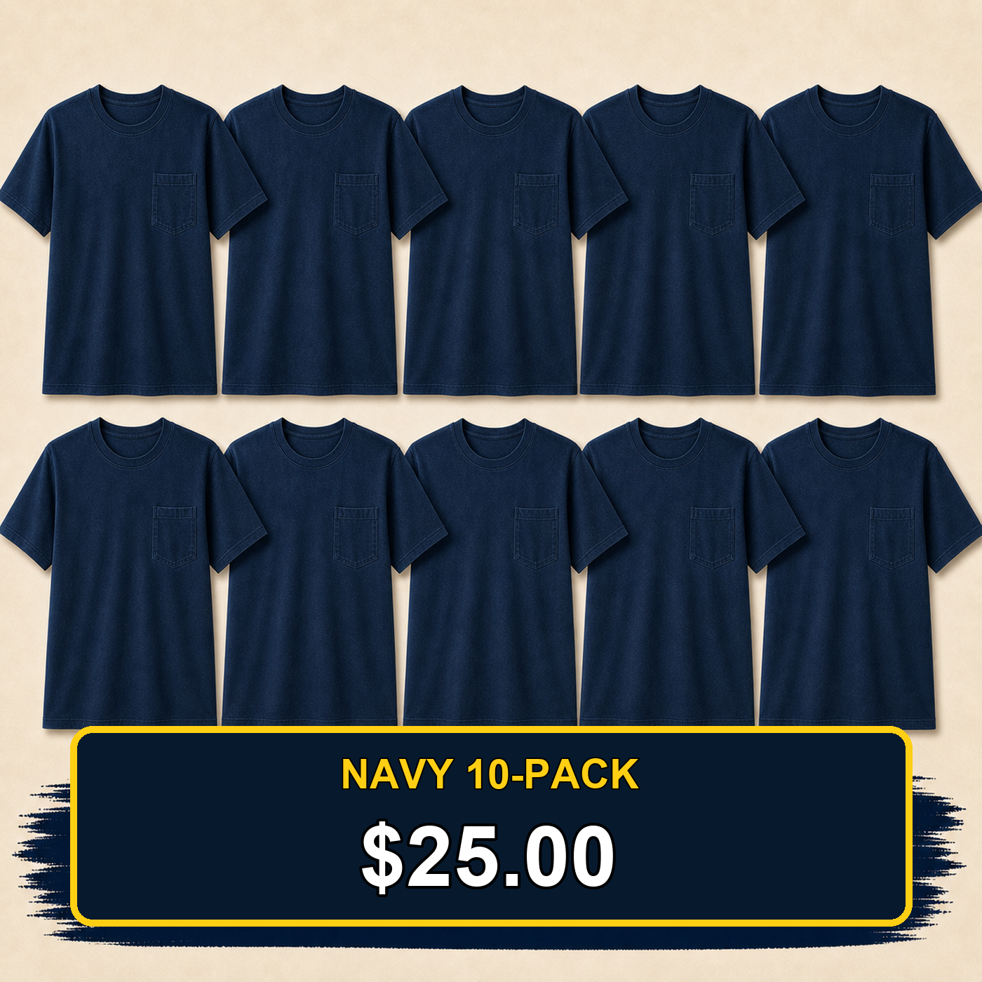 Men's Big & Tall Garment-Dyed Pocket T-Shirt Multi-Pack