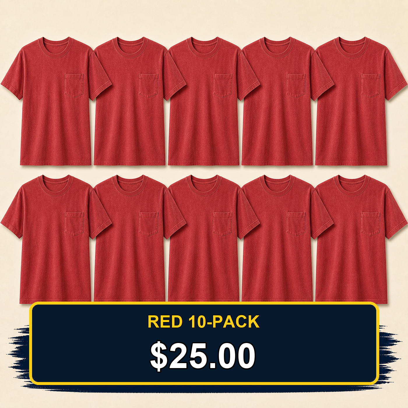 Men's Big & Tall Garment-Dyed Pocket T-Shirt Multi-Pack