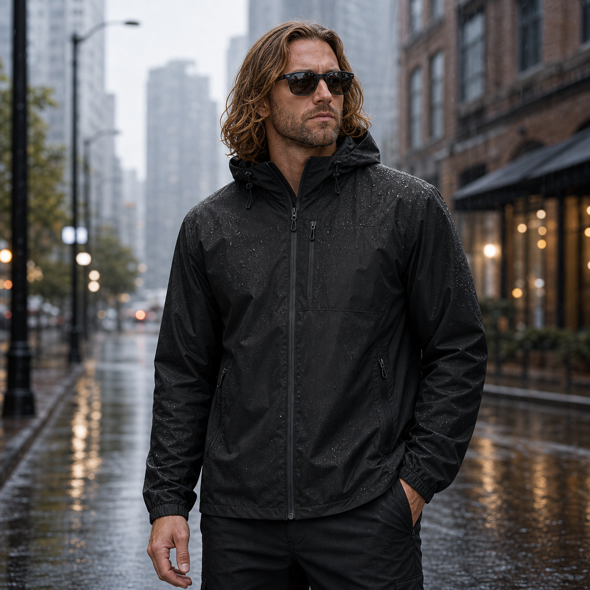 Men's Lightweight Hooded Waterproof Rain Jackets