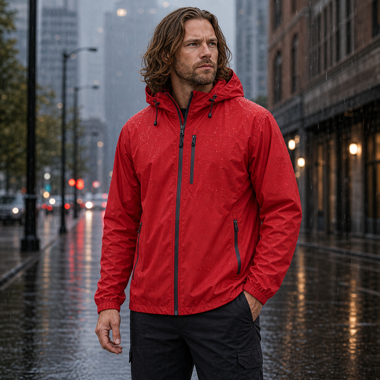 Men's Lightweight Hooded Waterproof Rain Jackets