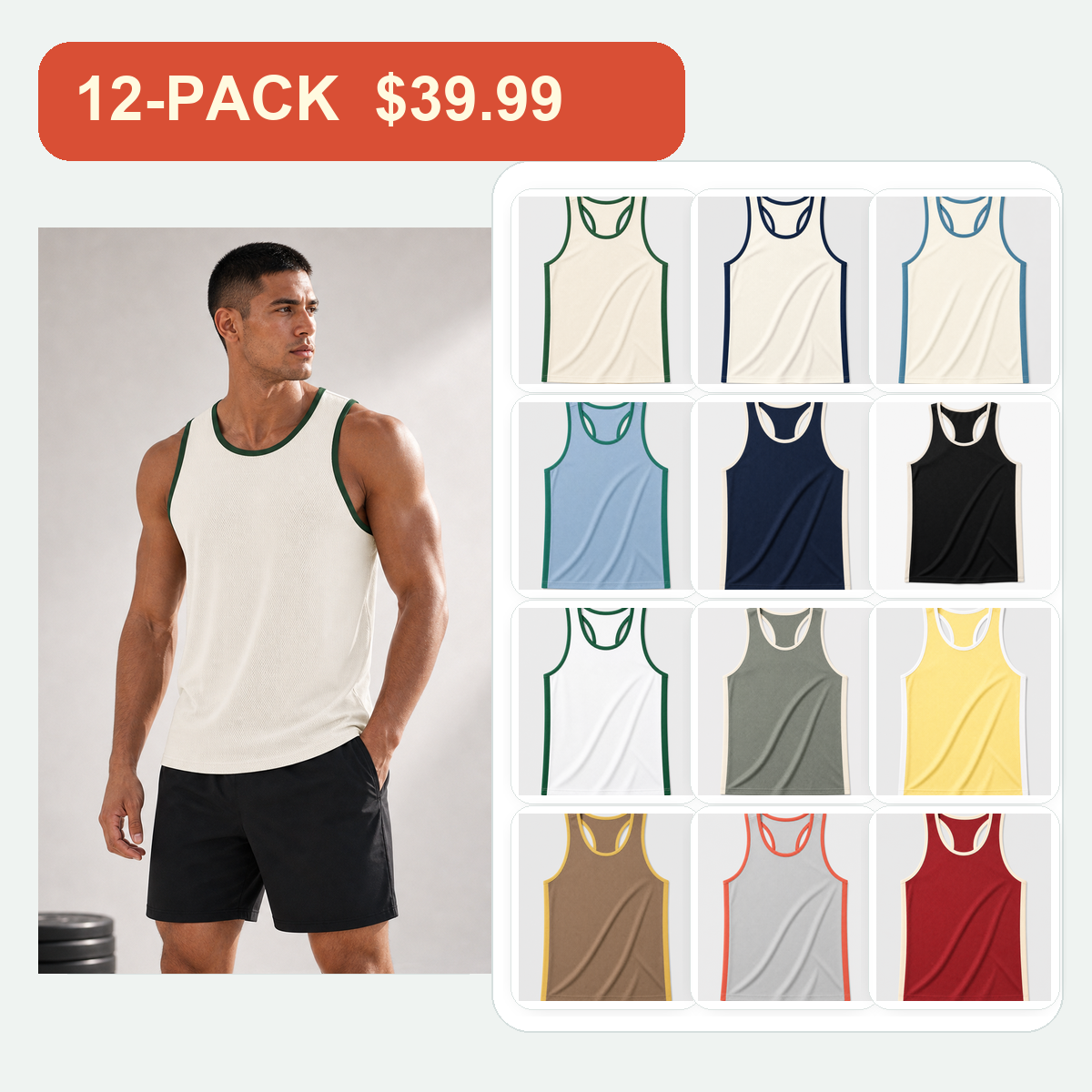 Men's Sleeveless Performance Running Tank Tops