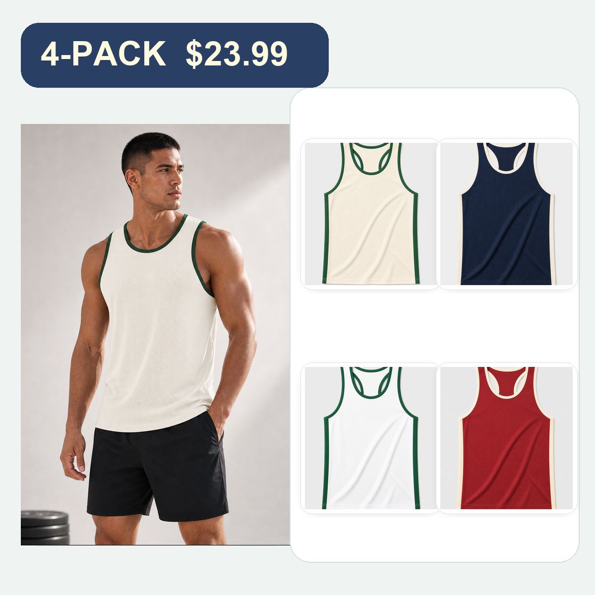 Men's Sleeveless Performance Running Tank Tops