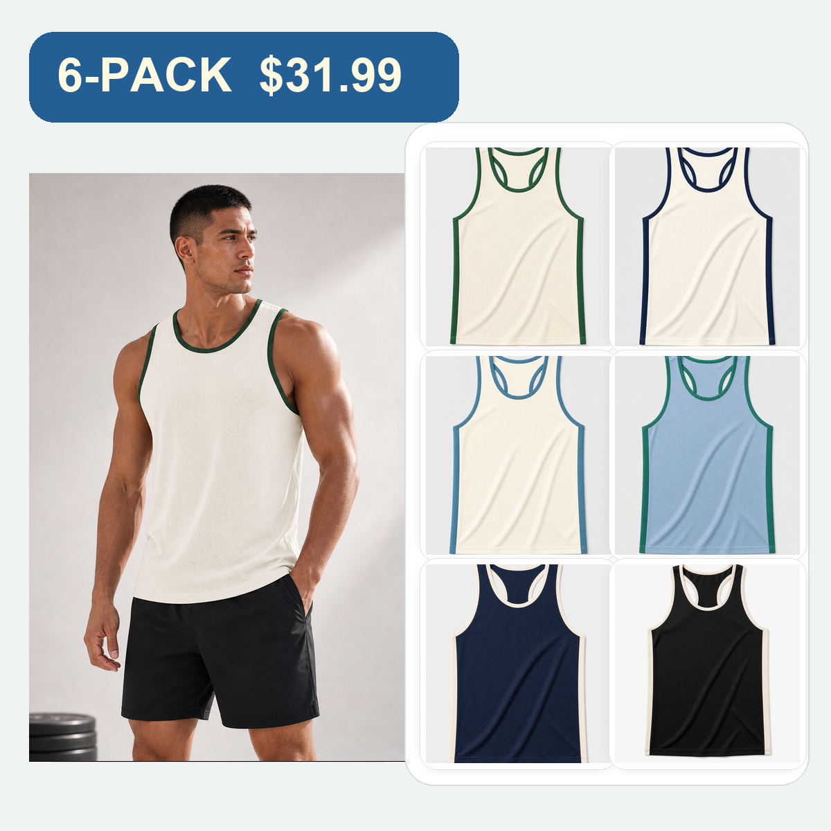 Men's Sleeveless Performance Running Tank Tops