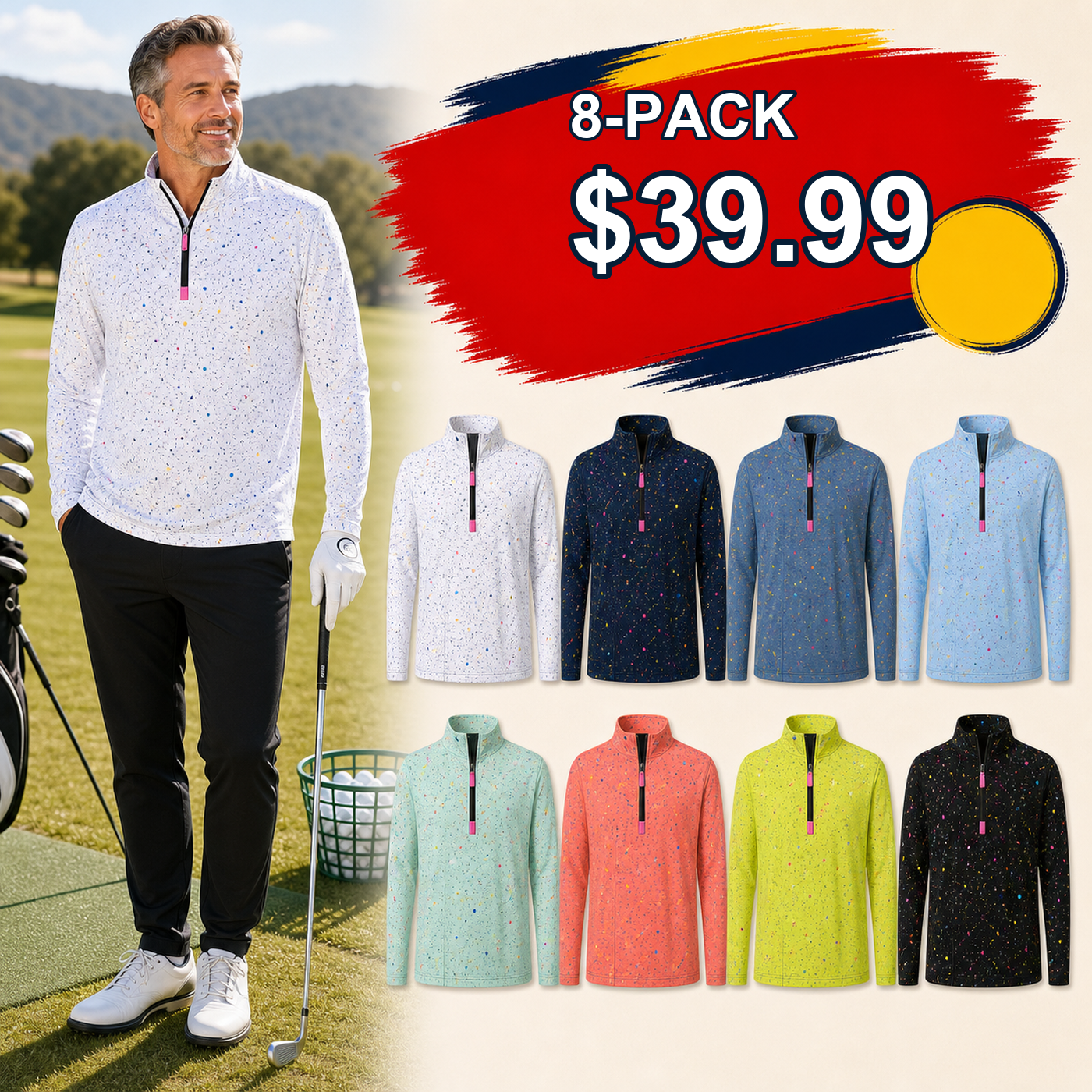 Men's Lightweight Performance Quarter-Zip Pullovers