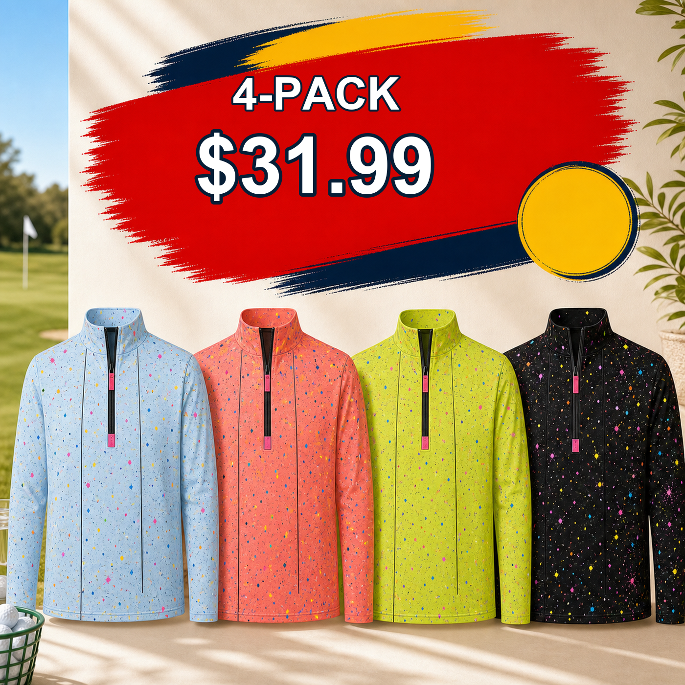 Men's Lightweight Performance Quarter-Zip Pullovers