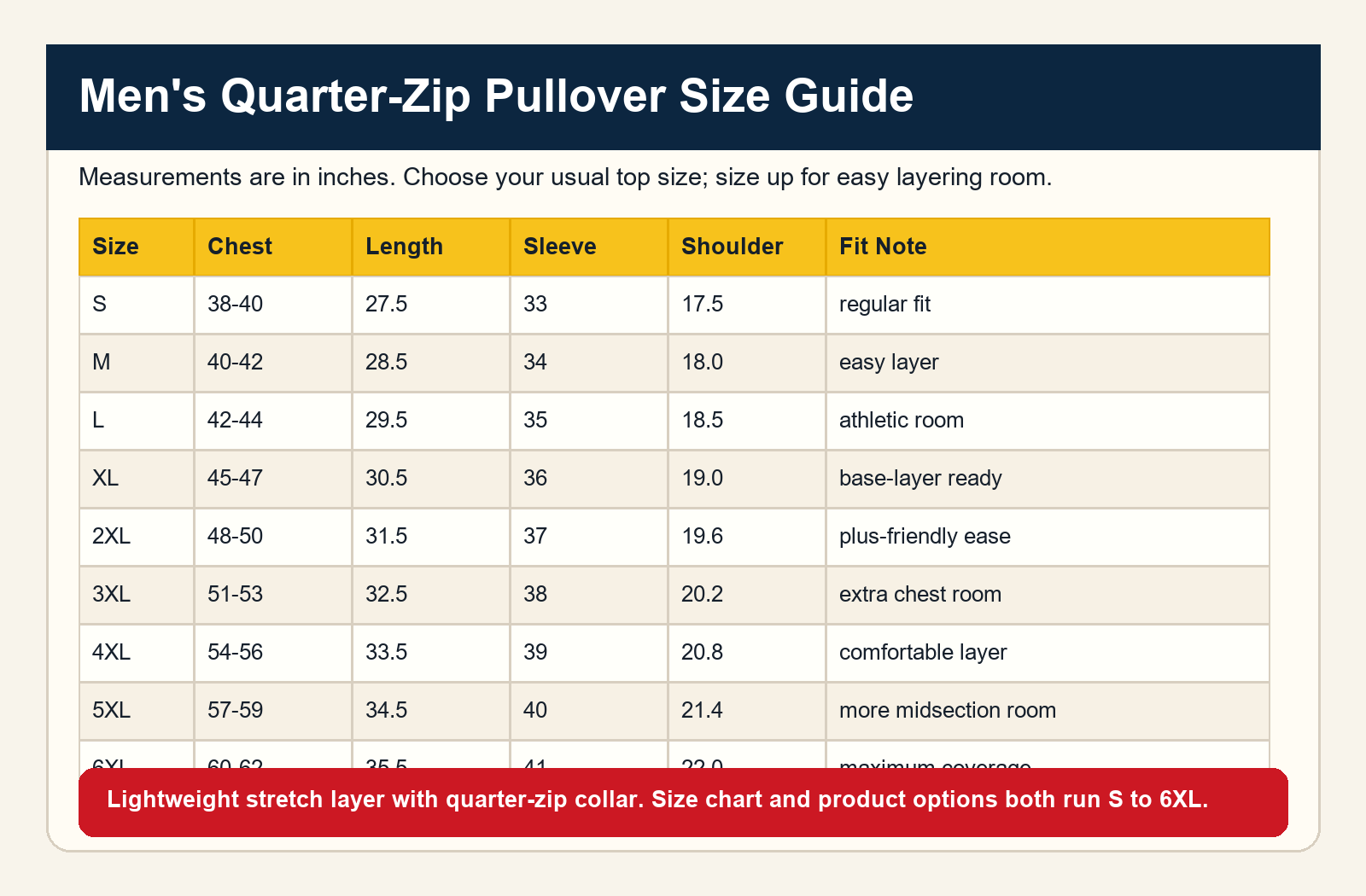 Men's Lightweight Performance Quarter-Zip Pullovers