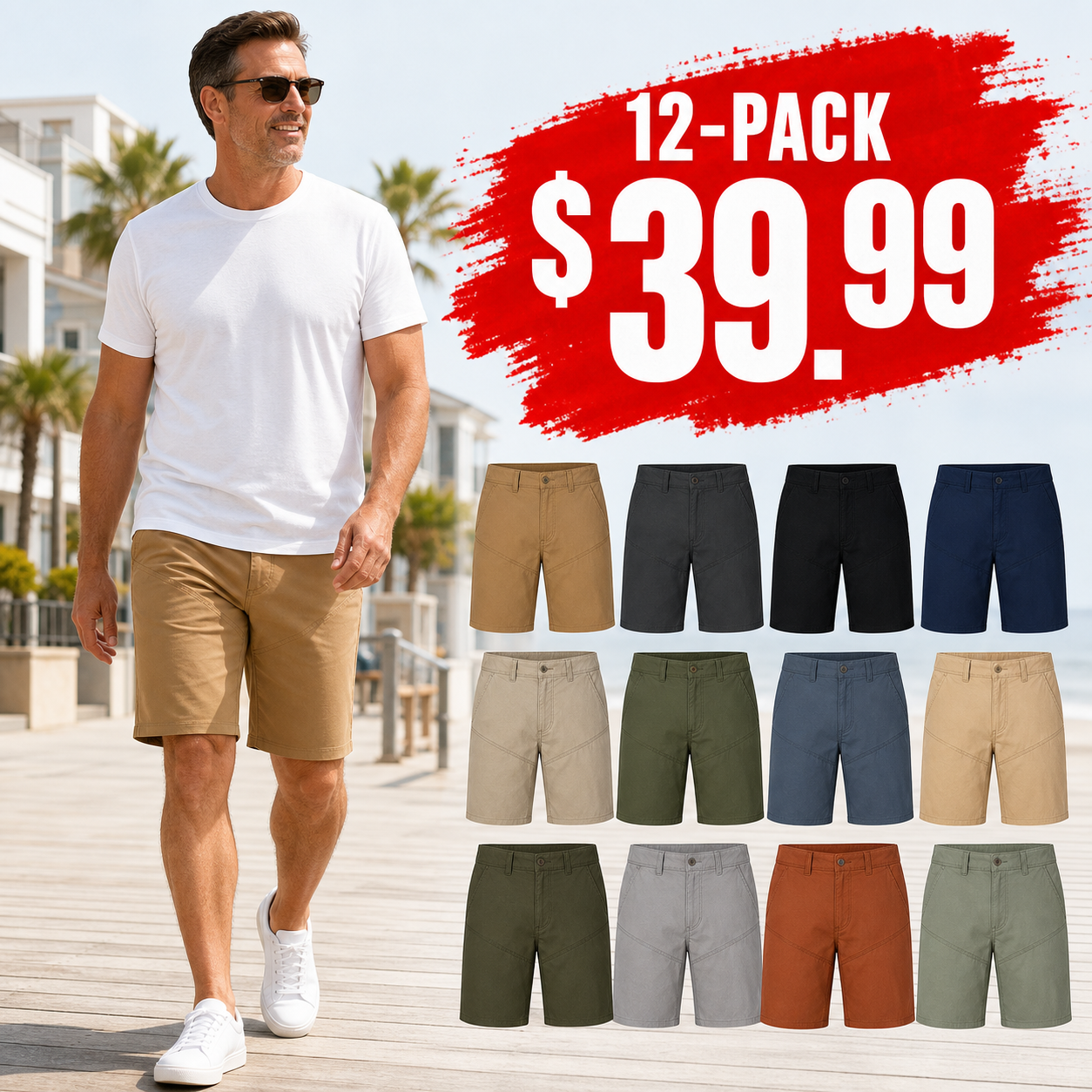 Men's Stretch Hybrid Travel Shorts