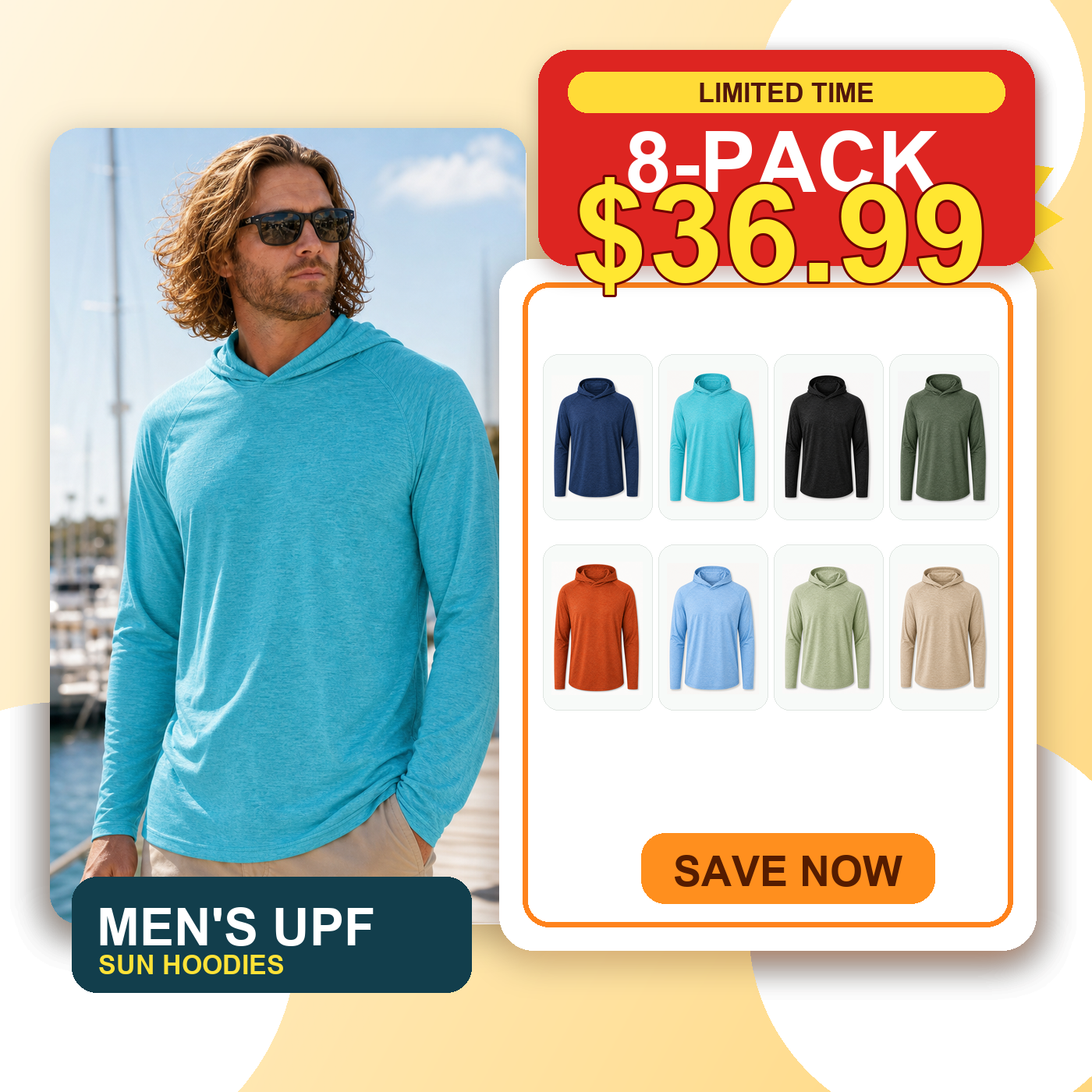 Men's UPF Hooded Sun Protection Shirts