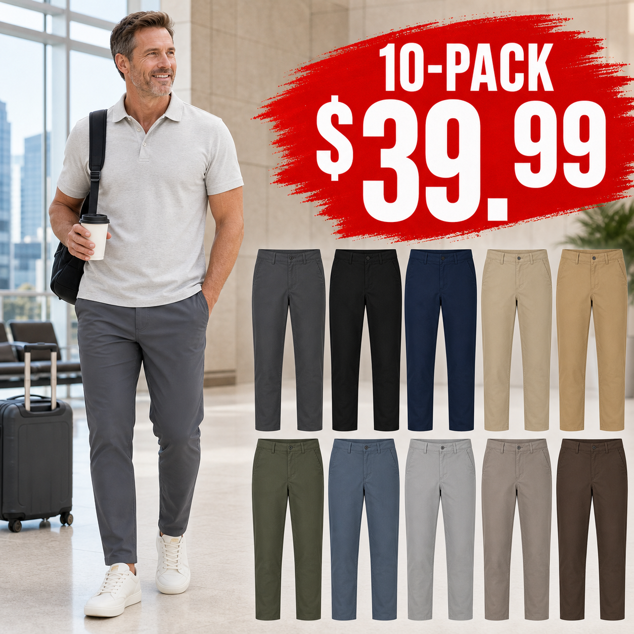 Men's Lightweight Stretch Commuter Pants