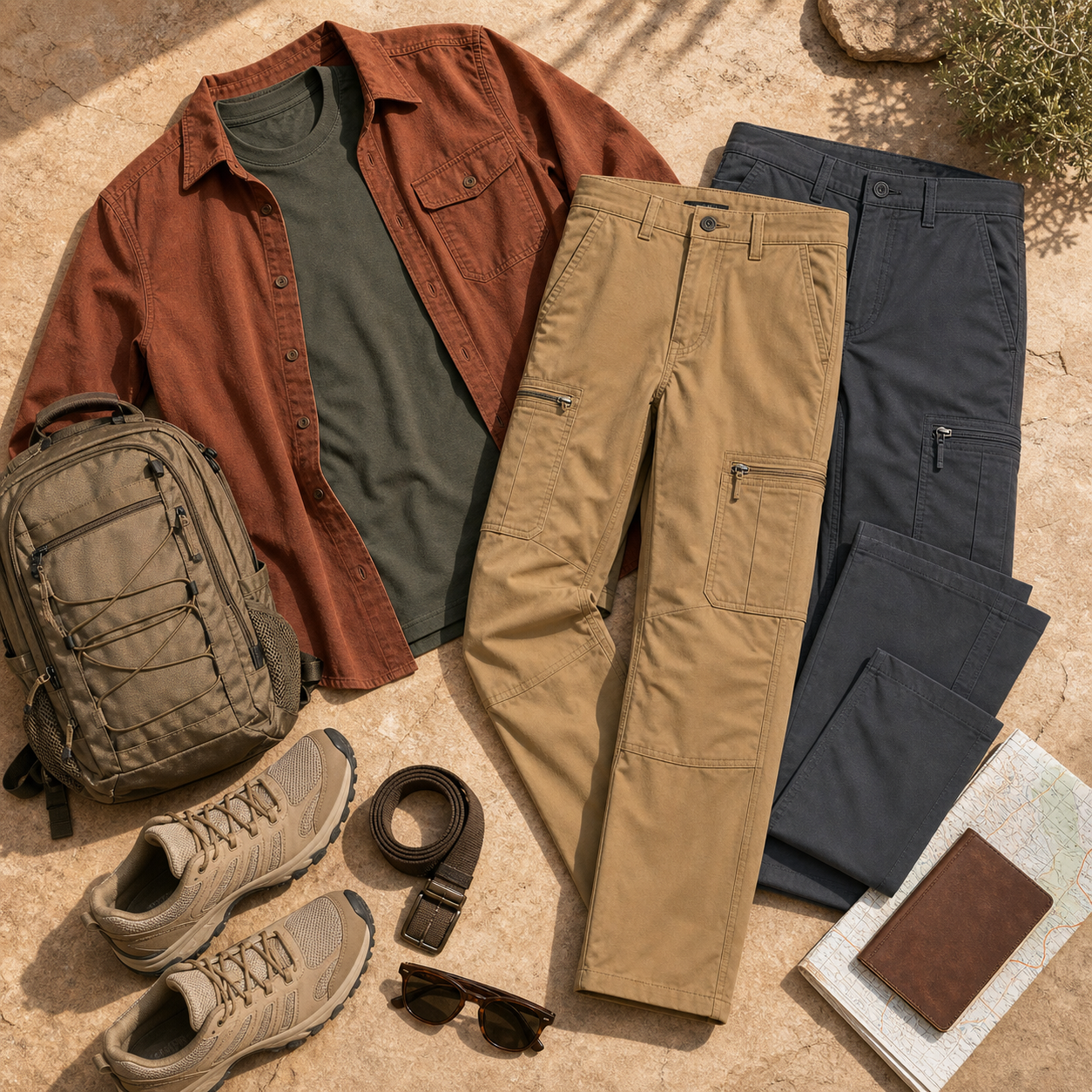 Men's Stretch Cargo Travel Pants