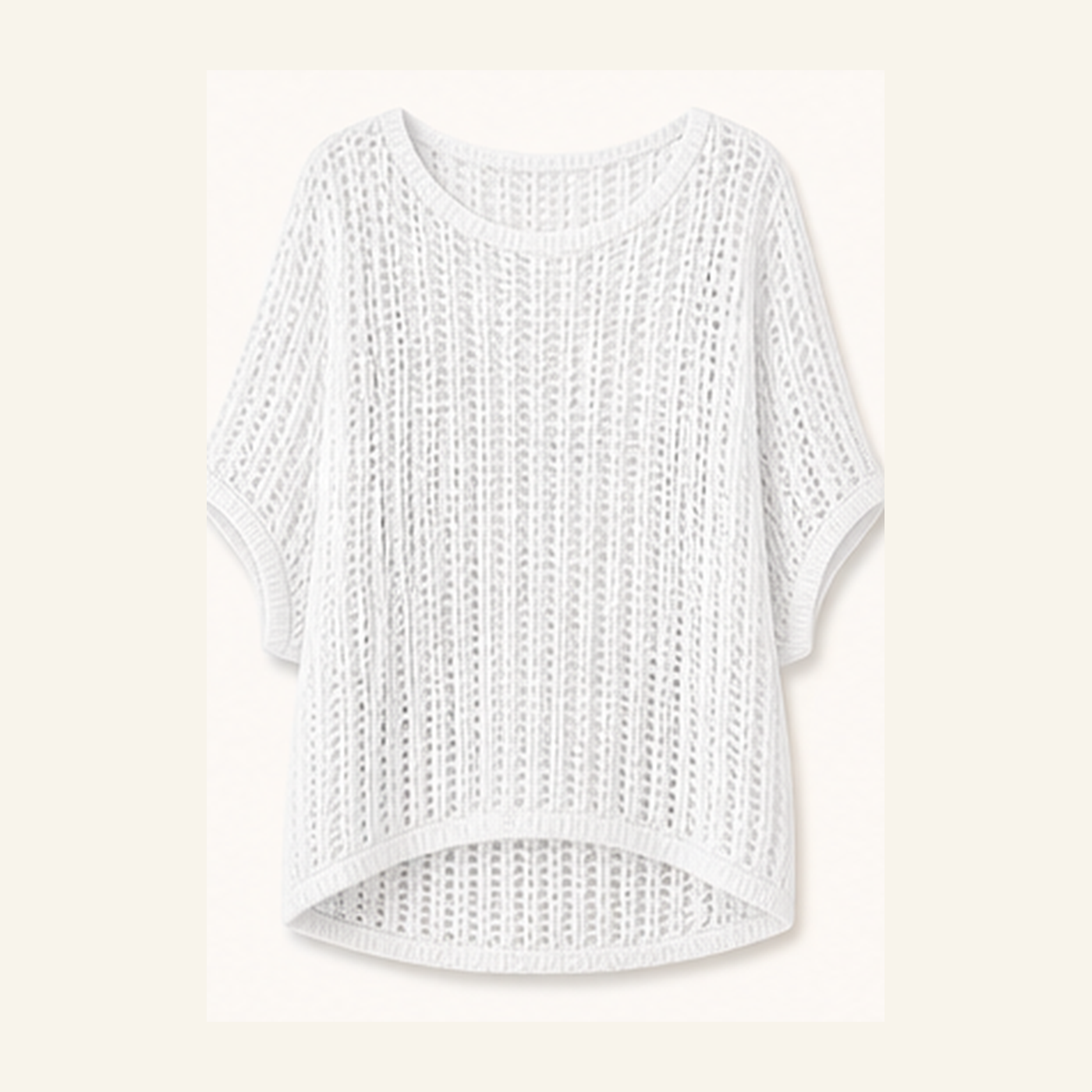 Women's Crochet Knit Dolman Sleeve Tops