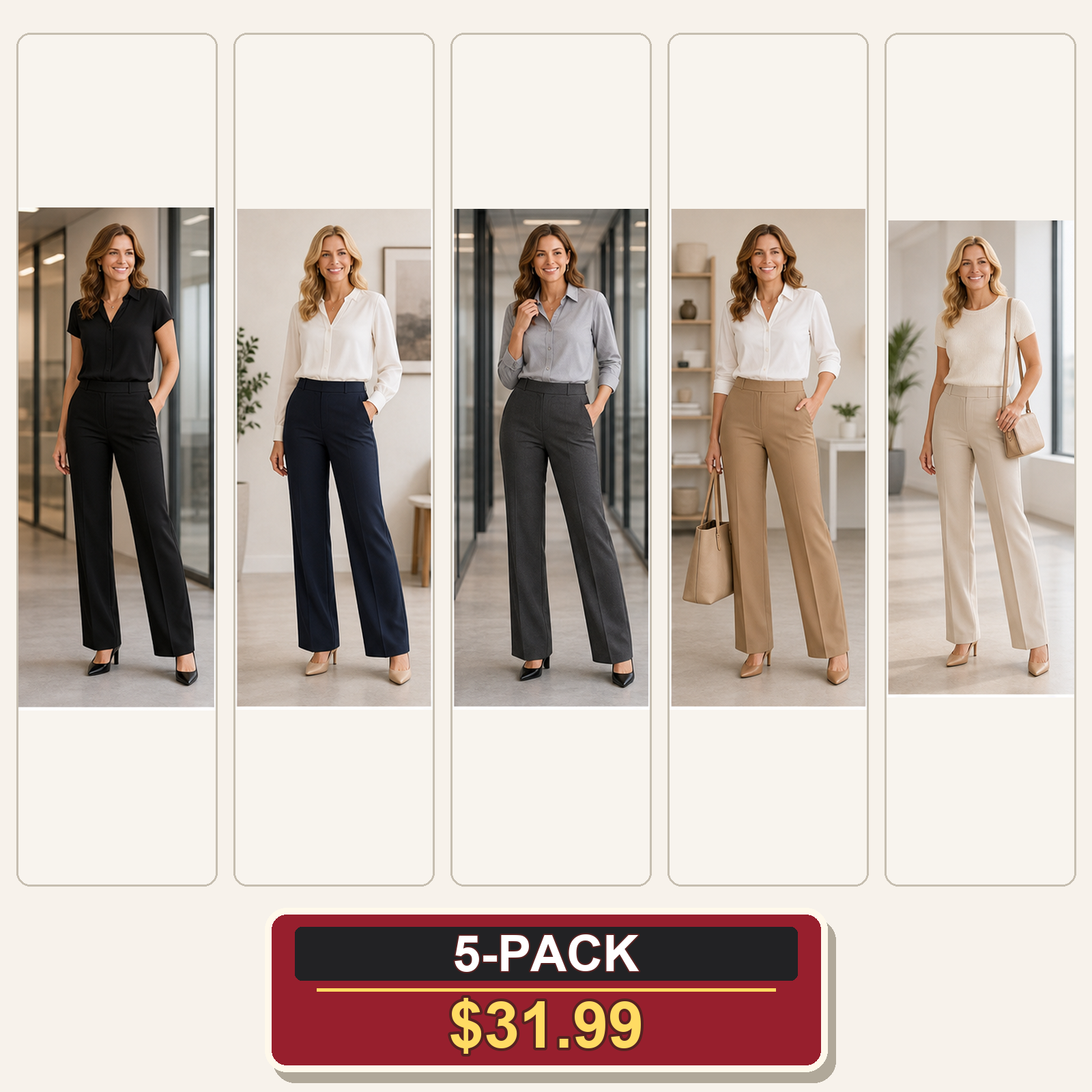 Workday Stretch Trouser Pants for Women