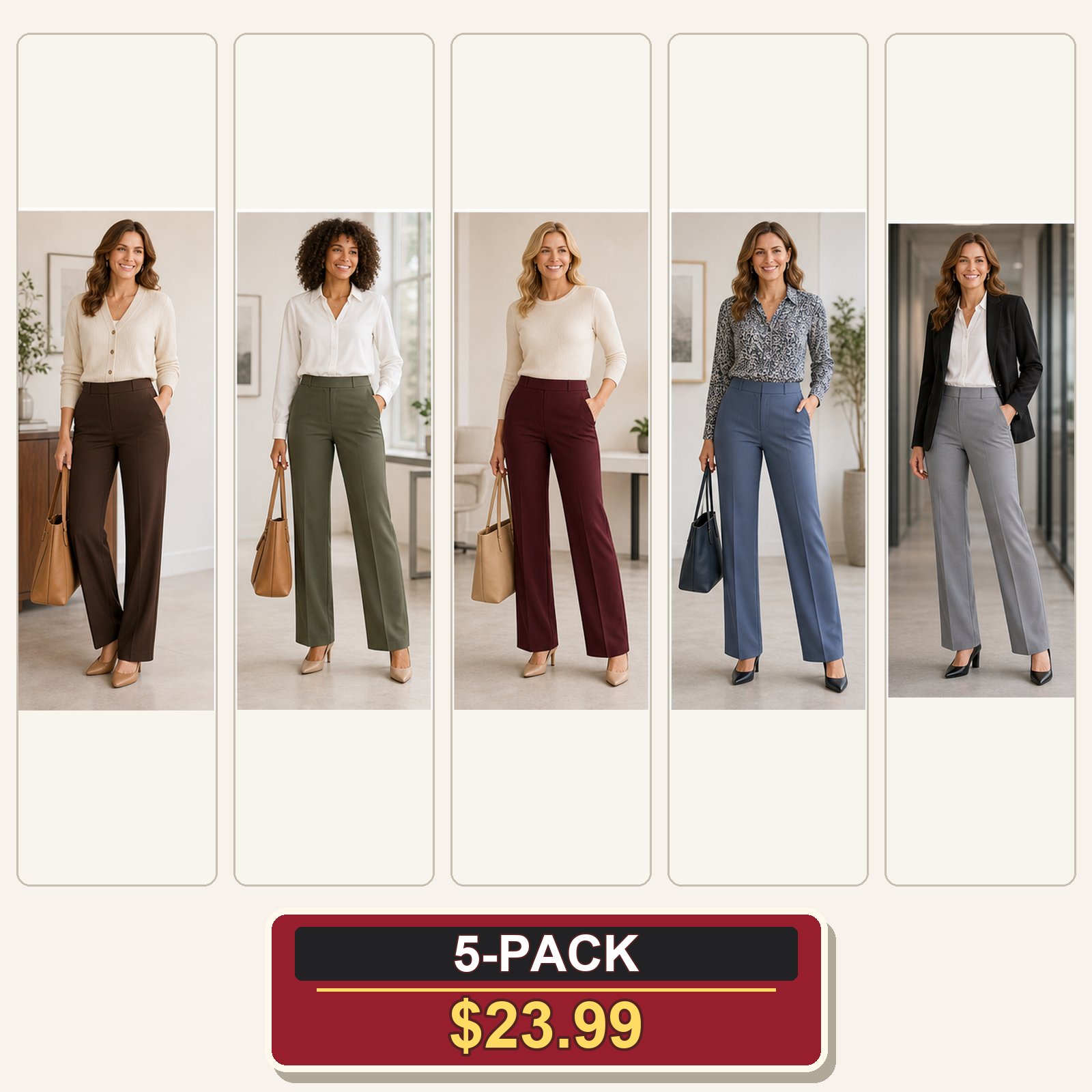 Workday Stretch Trouser Pants for Women