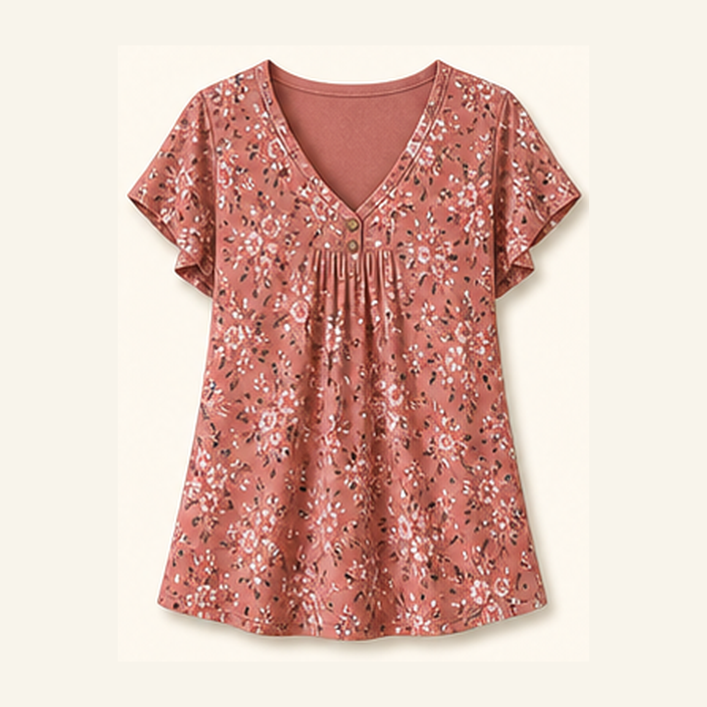 Women's Floral Cap Sleeve Summer Tops