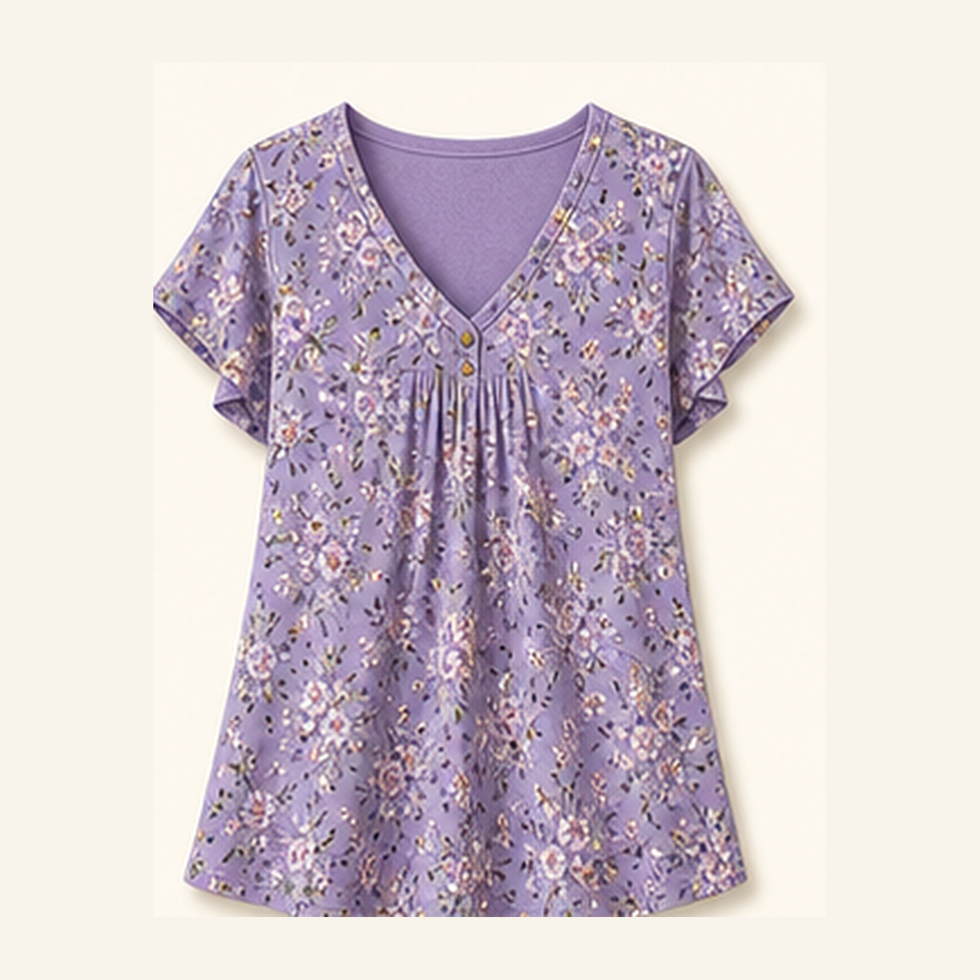 Women's Floral Cap Sleeve Summer Tops