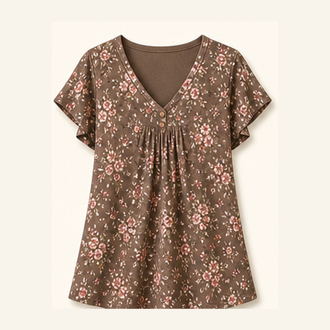 Women's Floral Cap Sleeve Summer Tops