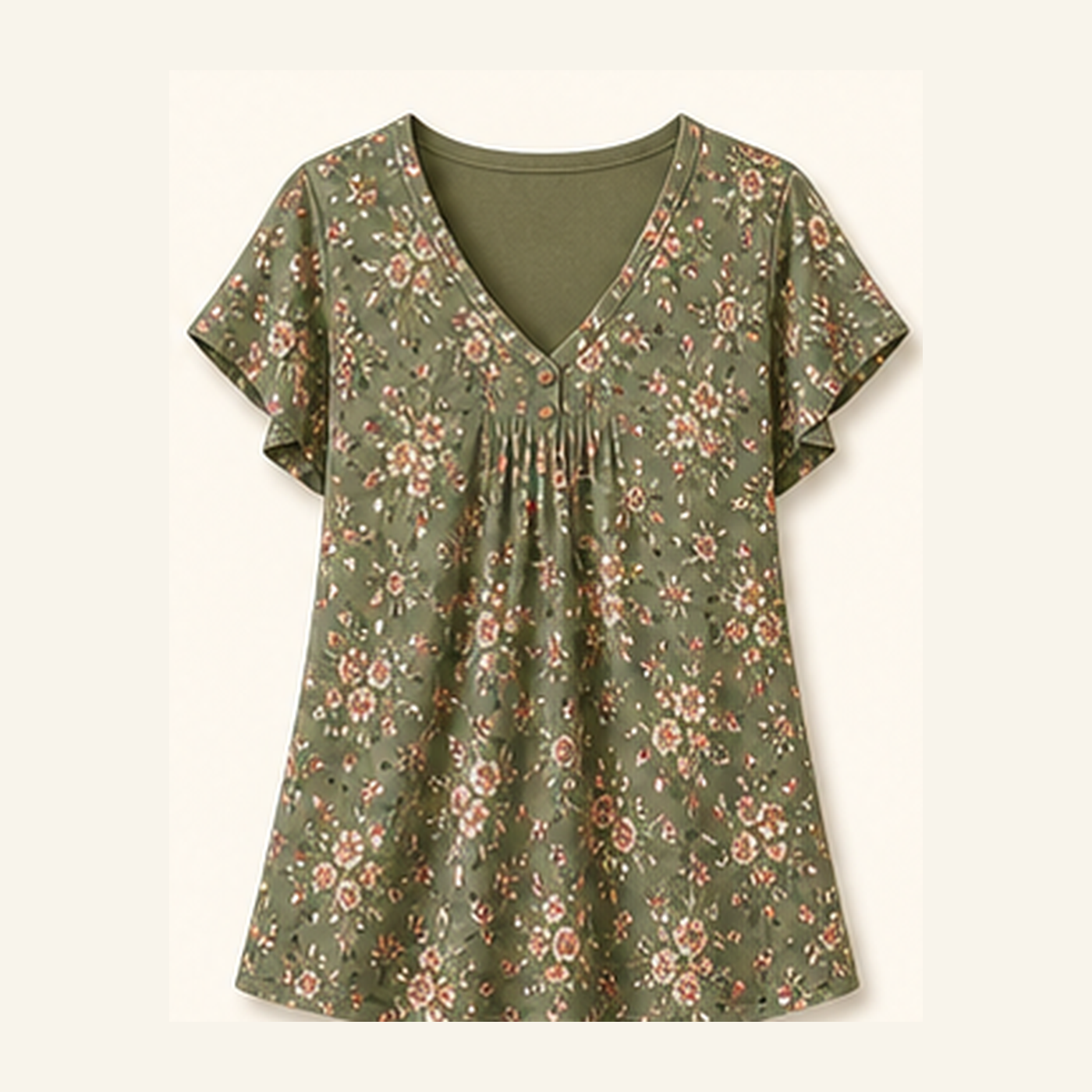 Women's Floral Cap Sleeve Summer Tops