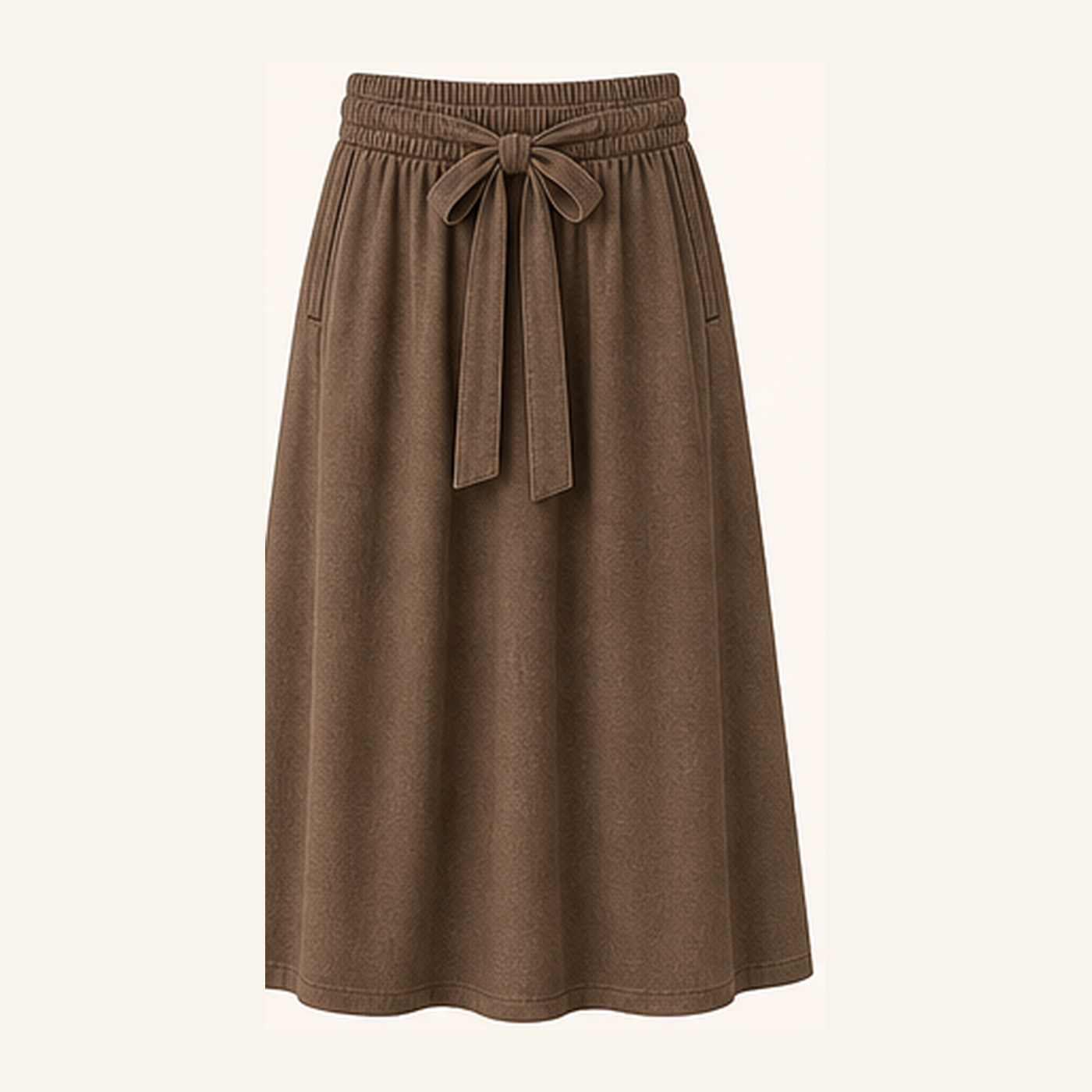 Women's Pull-On Tie Waist Midi A-Line Skirts