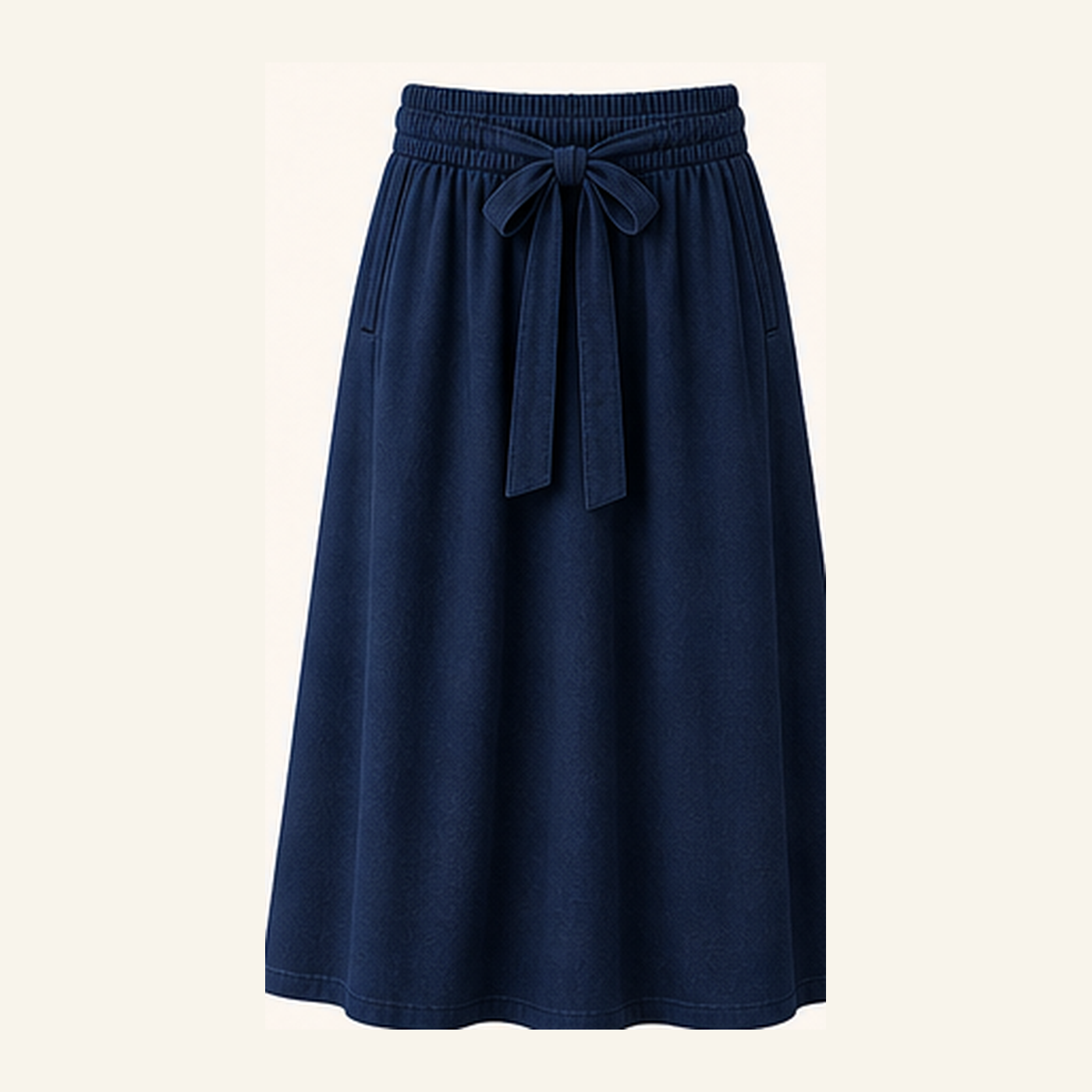 Women's Pull-On Tie Waist Midi A-Line Skirts