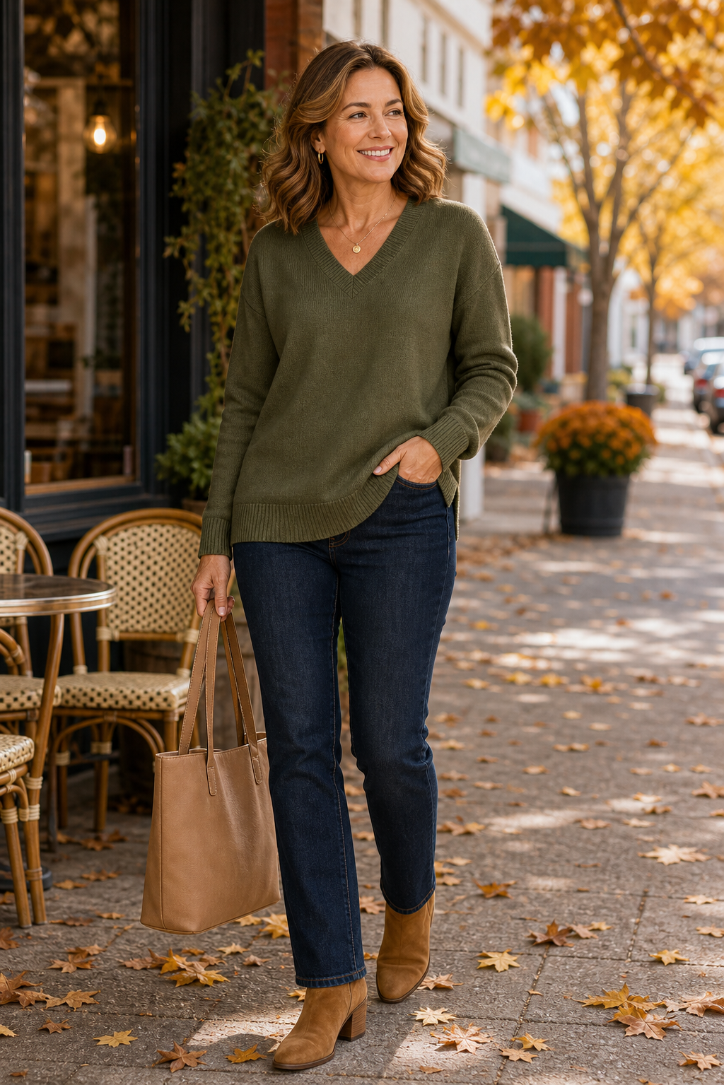 Women's V-Neck Pullover Sweaters