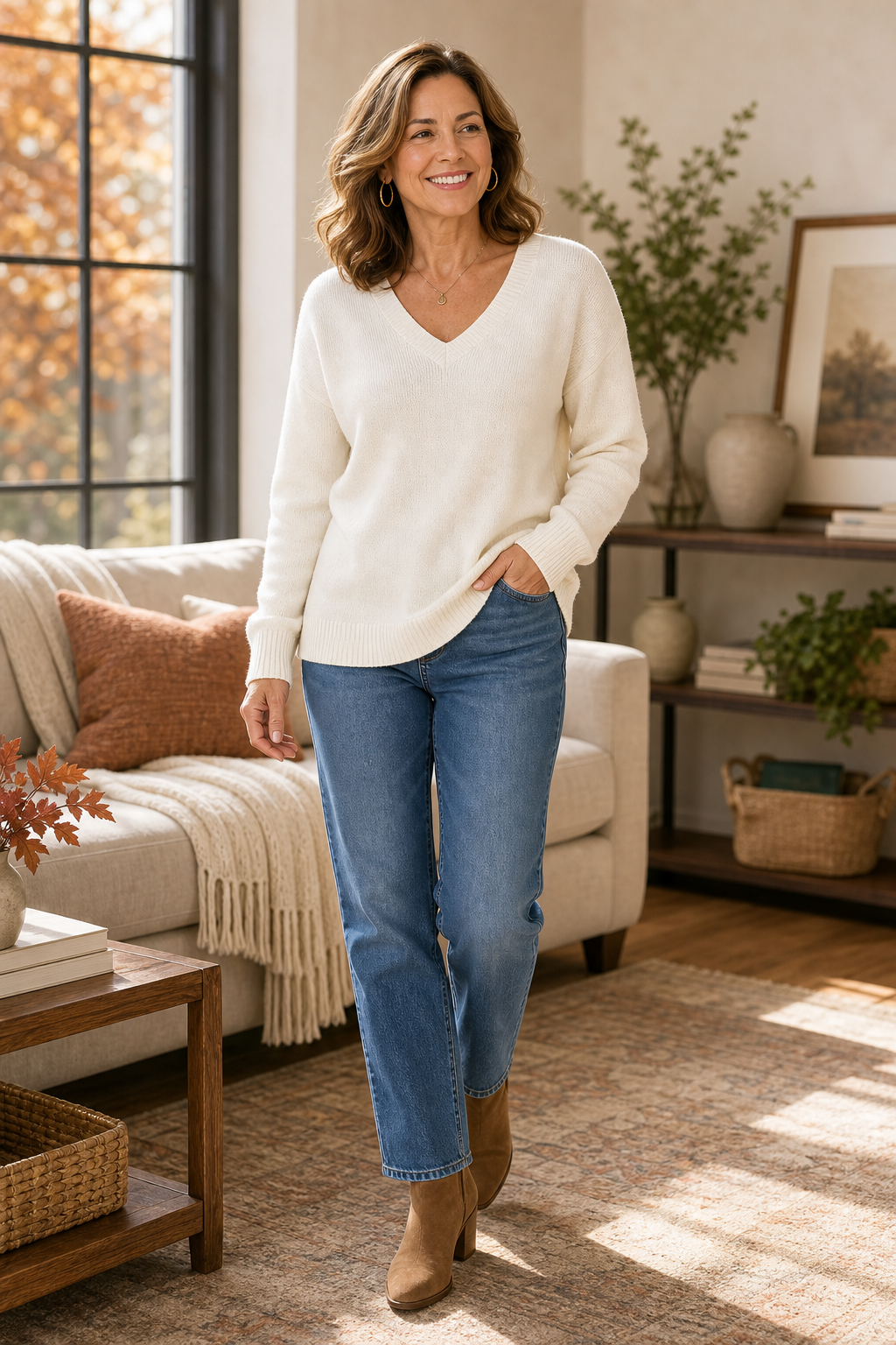 Women's V-Neck Pullover Sweaters