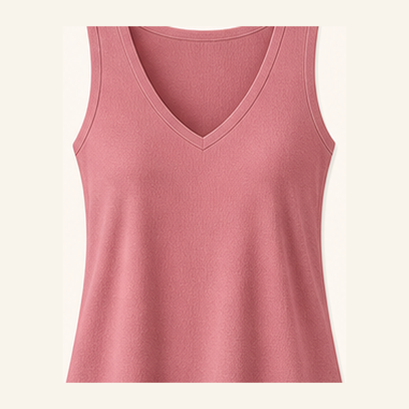 Women's V-Neck Wide Strap Tank Tops