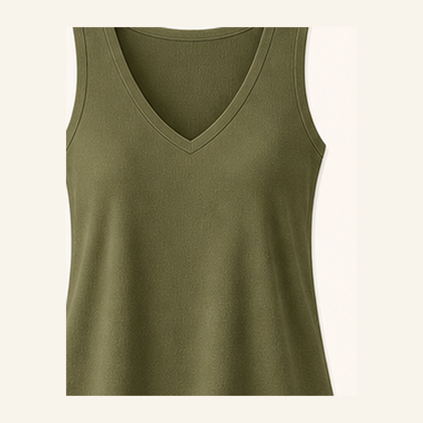 Women's V-Neck Wide Strap Tank Tops