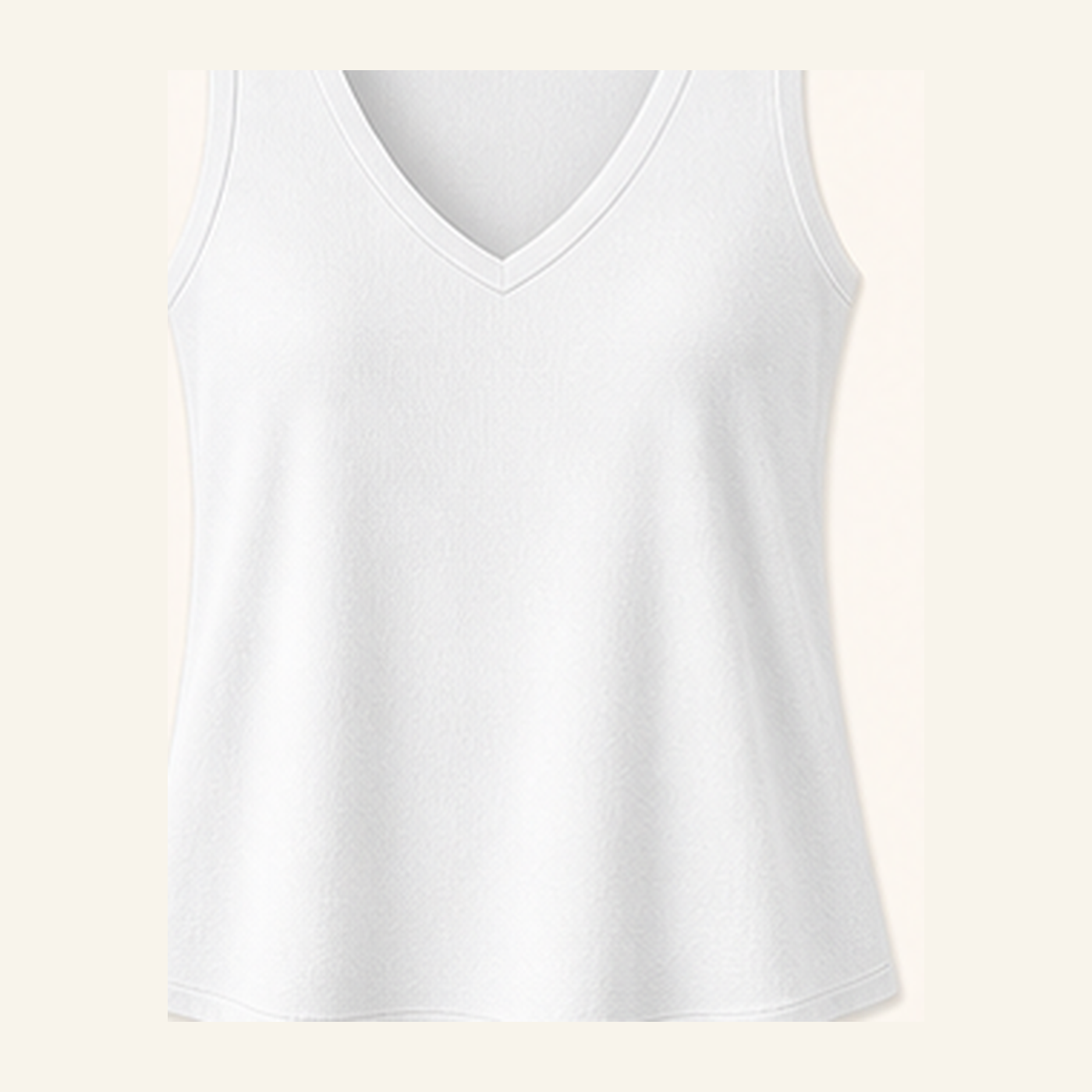 Women's V-Neck Wide Strap Tank Tops
