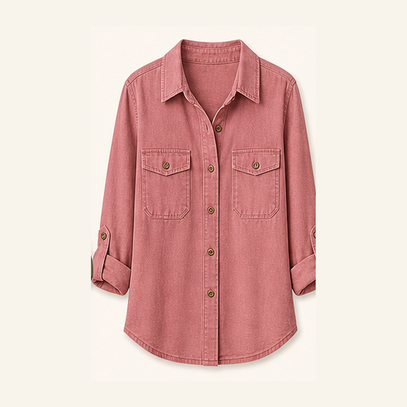 Women's Cotton Utility Button-Up Shirts