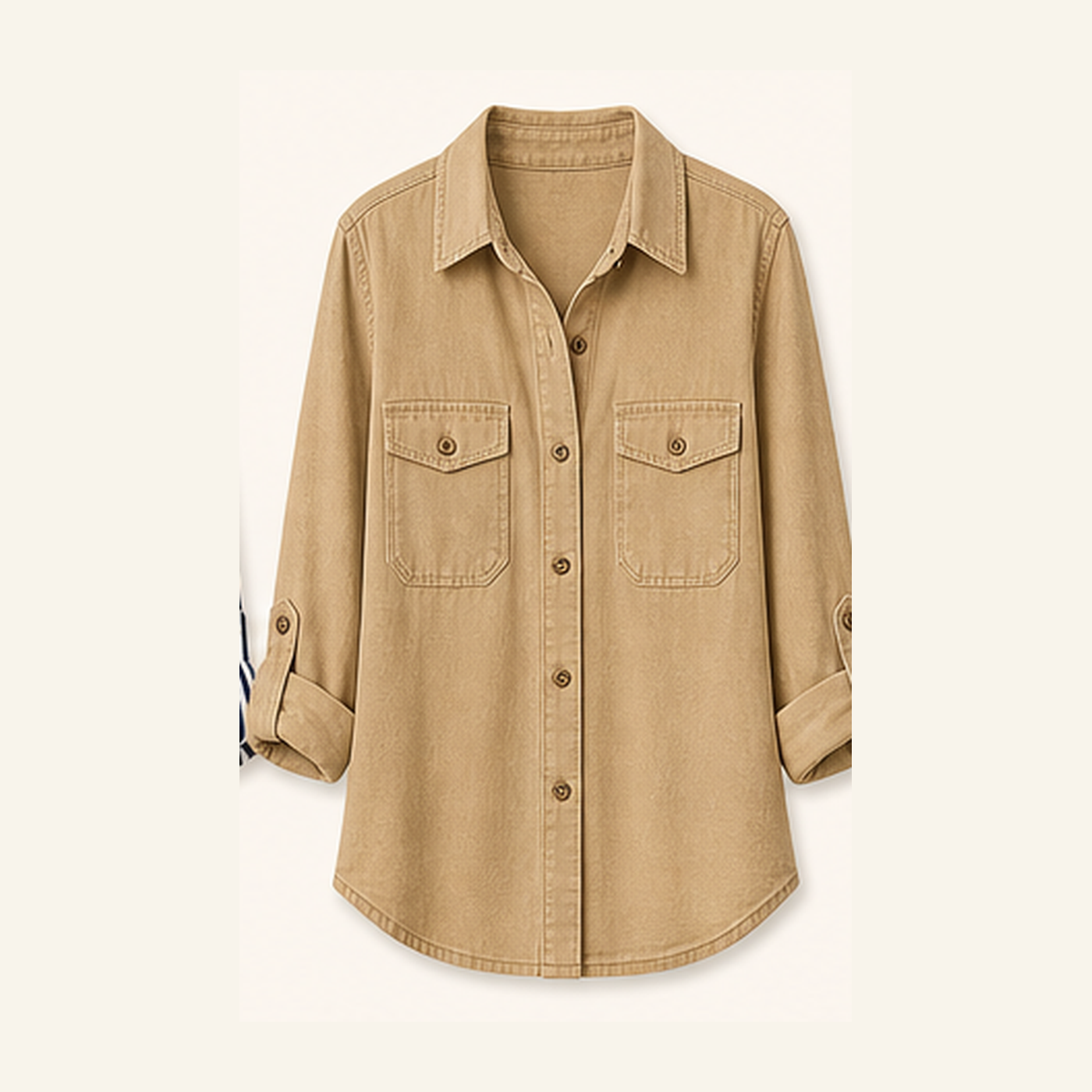 Women's Cotton Utility Button-Up Shirts