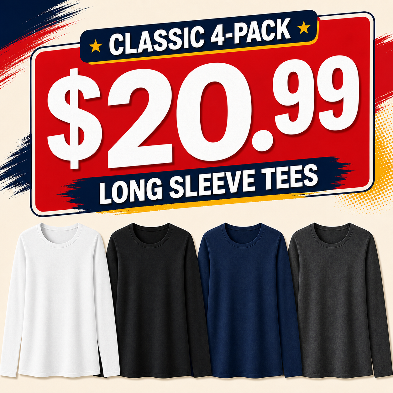 Women's Long Sleeve Crew Neck Tees