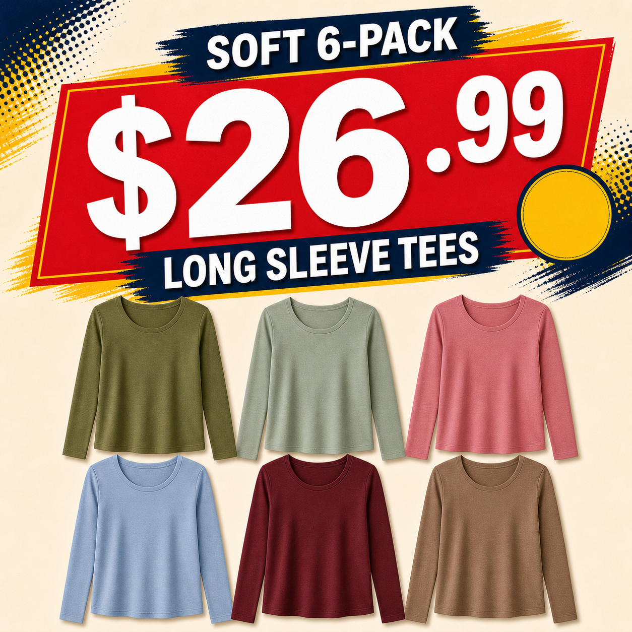 Women's Long Sleeve Crew Neck Tees