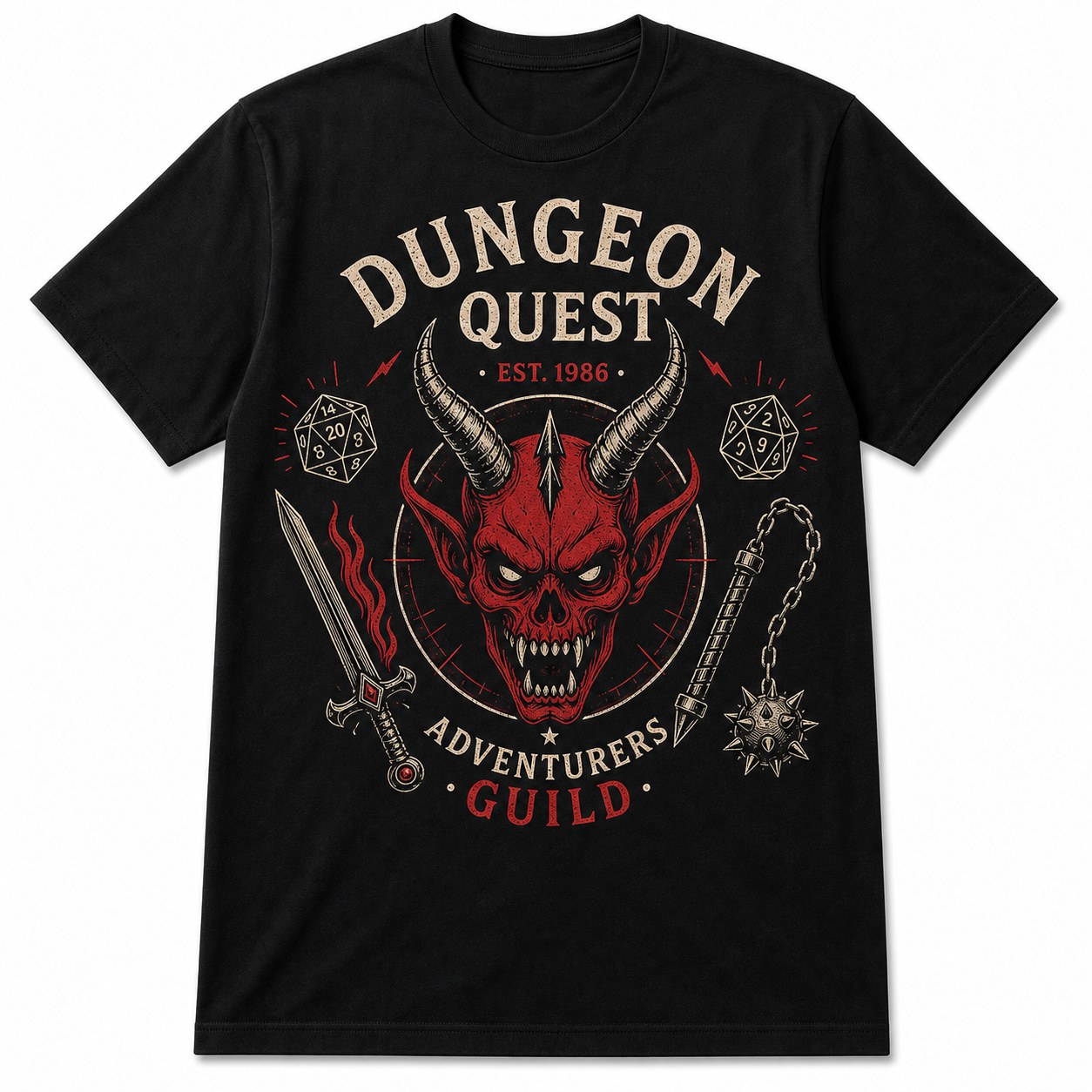 Unisex Dungeon Quest graphic tee - bundle 1pack
