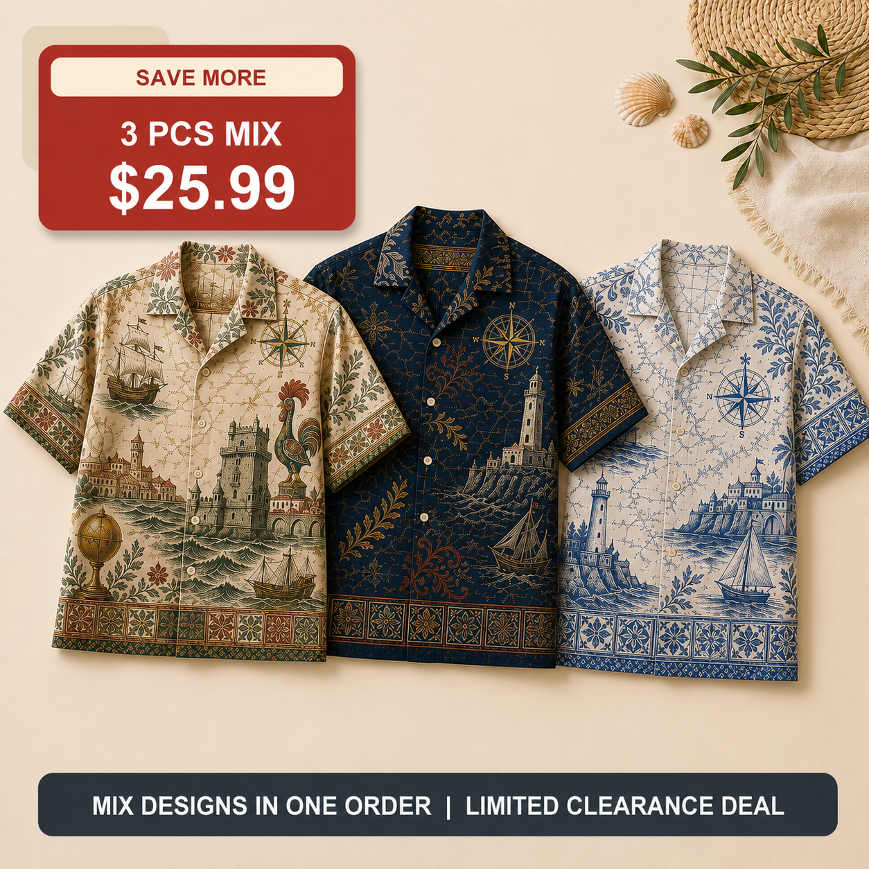 🔥CLEARANCE SALE🔥 Vintage Maritime Hawaiian Shirt