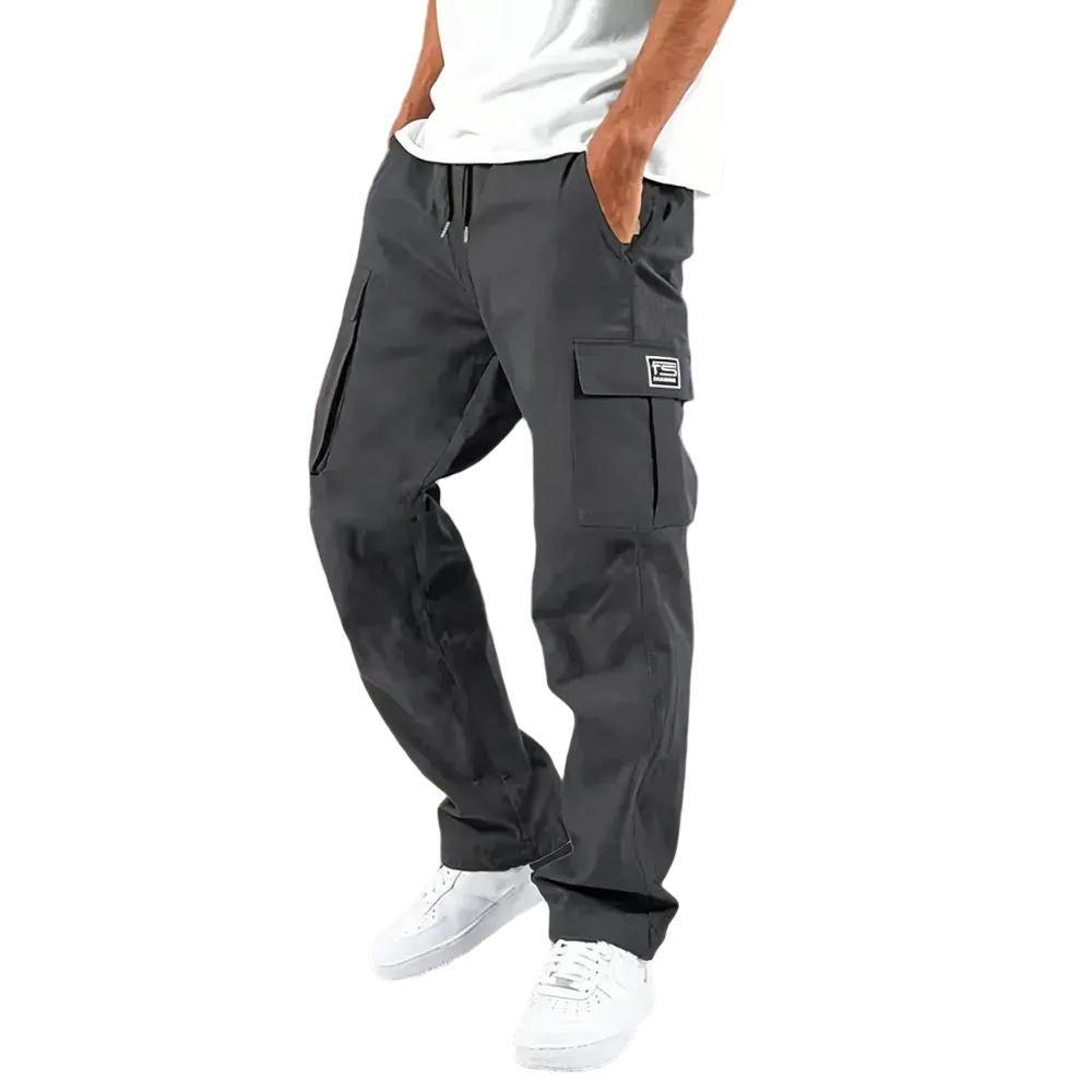 Men's Multi-Pocket Drawstring Cargo Pants – Relaxed Fit Everyday Work & Casual Pants