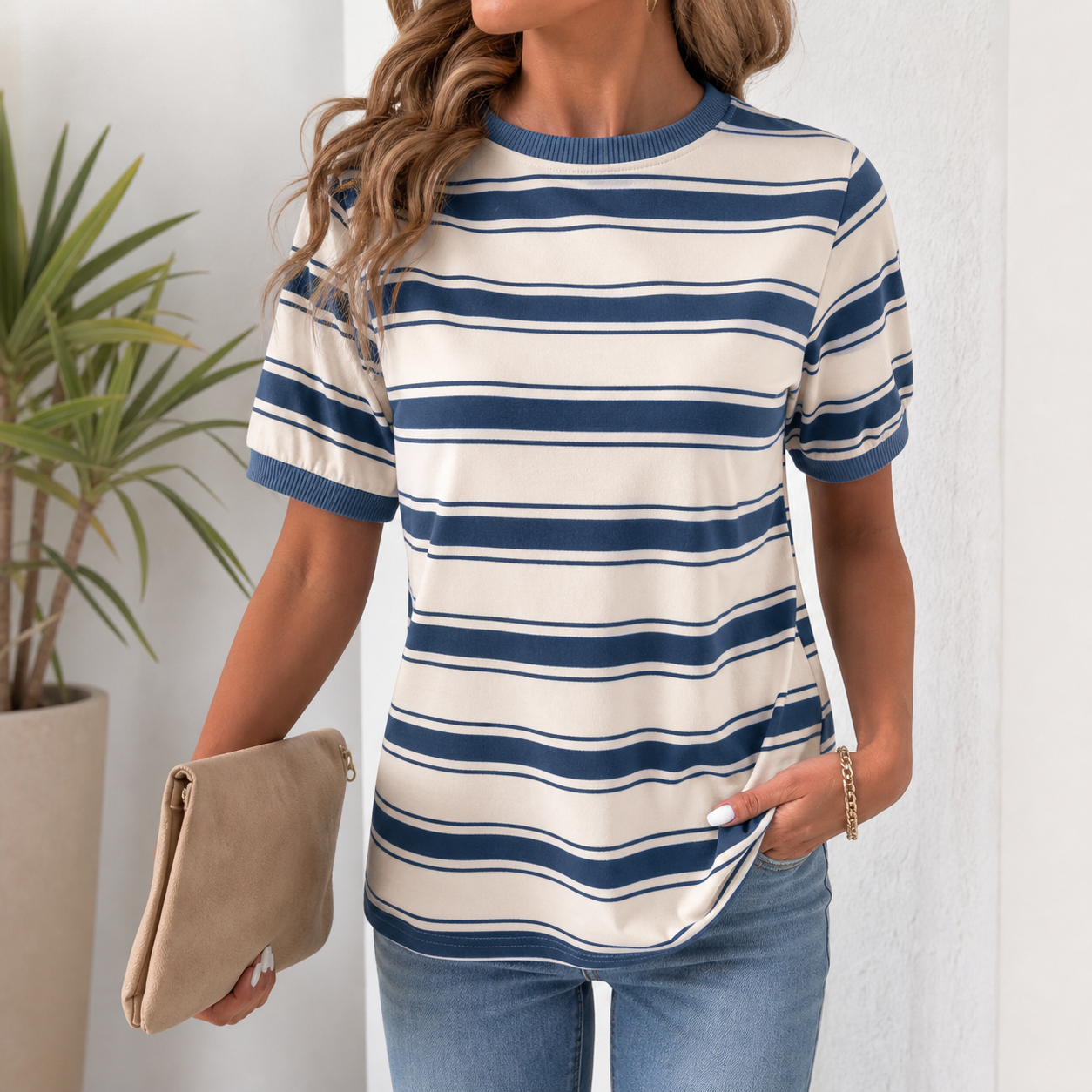 Denim Trim Stripe
