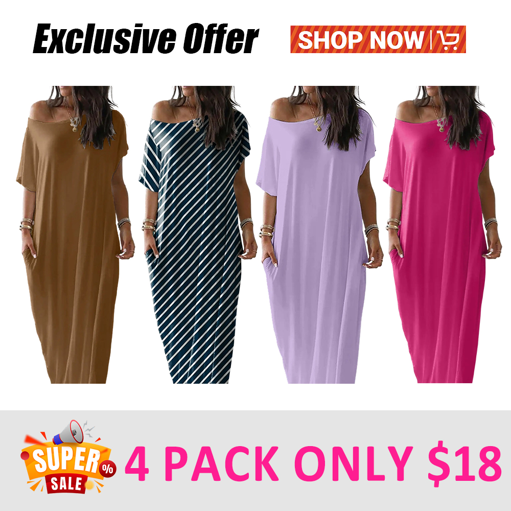 Women’s 100% Cotton Batwing Sleeve Lounge Dress